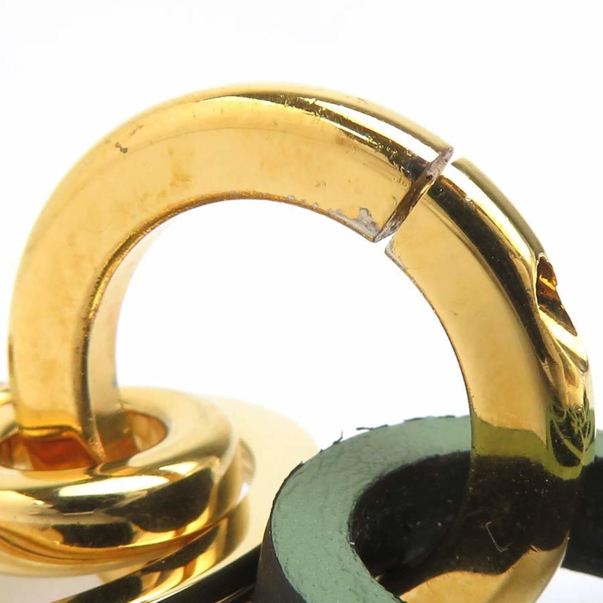 Loewe Loewe Charm Keyring Anagram Leather Metal Green Men's Women's r11202j Size ONE SIZE - 8 Thumbnail