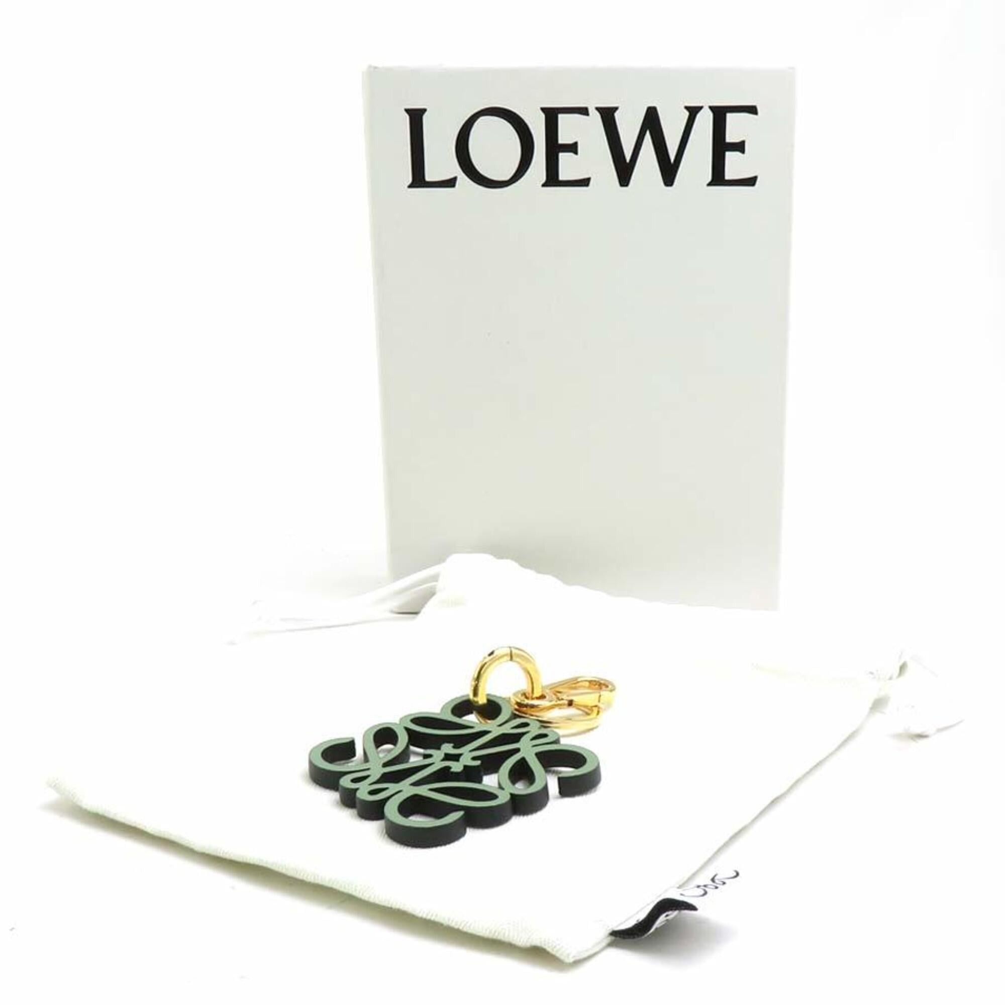 Loewe Loewe Charm Keyring Anagram Leather Metal Green Men's Women's r11202j Size ONE SIZE - 10 Thumbnail