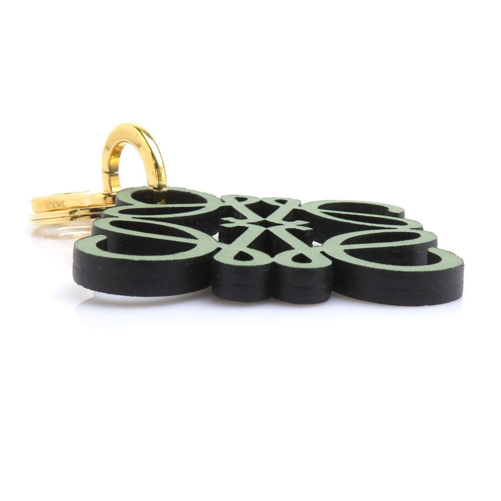 Loewe Loewe Charm Keyring Anagram Leather Metal Green Men's Women's r11202j Size ONE SIZE - 3 Thumbnail