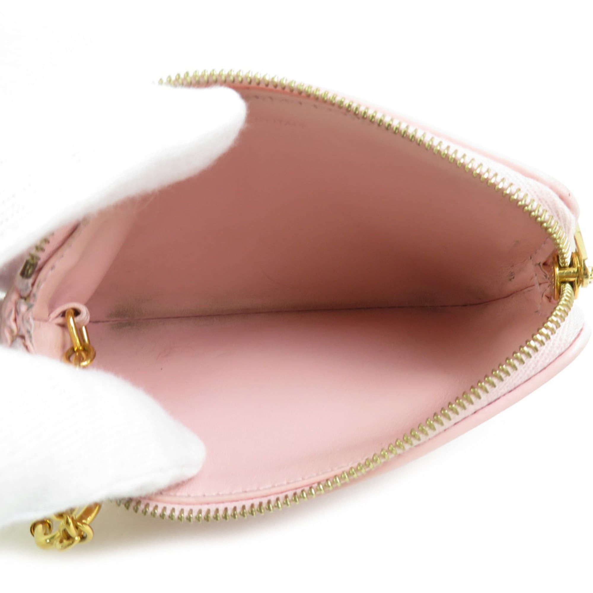 Celine Celine Wallet/Coin Purse Triomphe Leather Pink Women's r11208j Size ONE SIZE - 3 Thumbnail