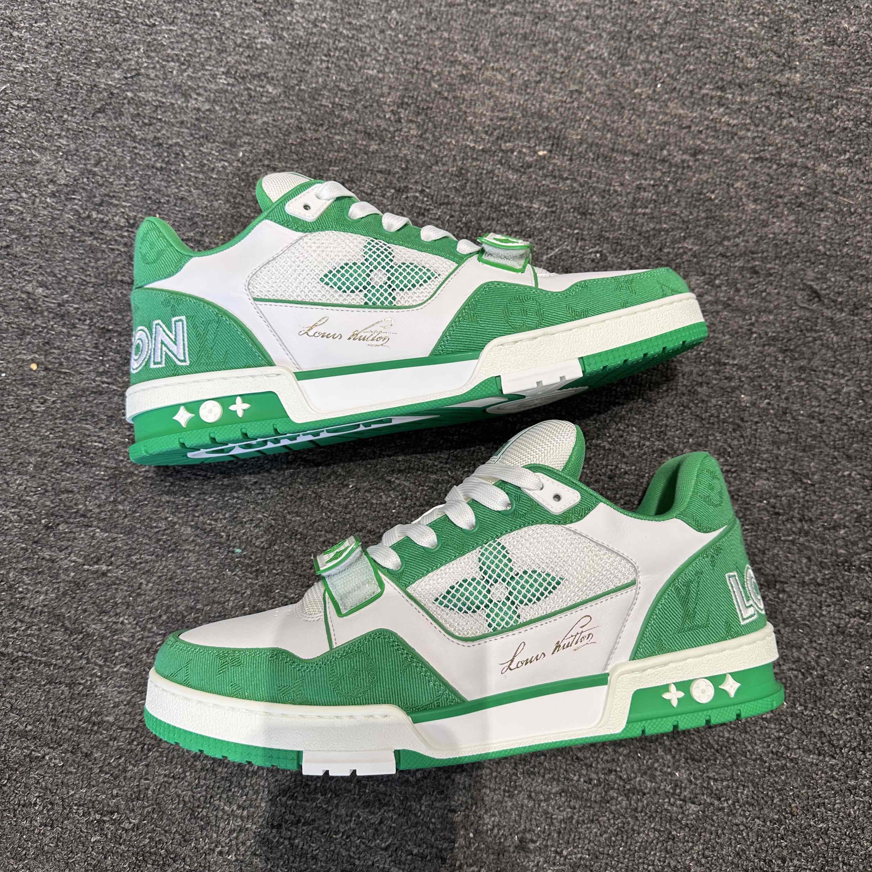 Louis Vuitton Louis Vuitton Green Trainer Low-Top Sneakers US 10.5 Size US 10.5 / EU 43-44 - 7 Thumbnail
