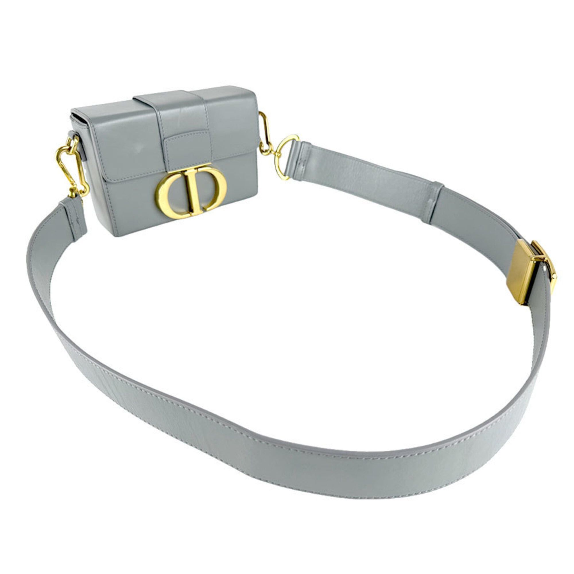 Dior Christian Dior 30 Montaigne Leather Shoulder Bag, Gray Gold, Women's (z9722) Size ONE SIZE - 10 Thumbnail