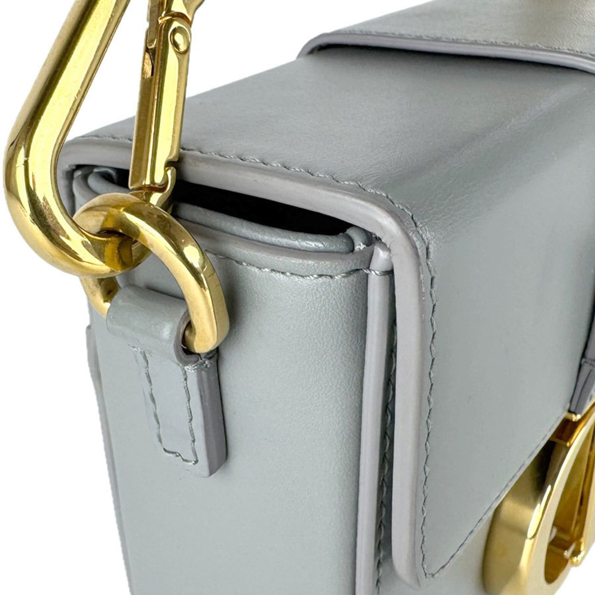 Dior Christian Dior 30 Montaigne Leather Shoulder Bag, Gray Gold, Women's (z9722) Size ONE SIZE - 6 Thumbnail