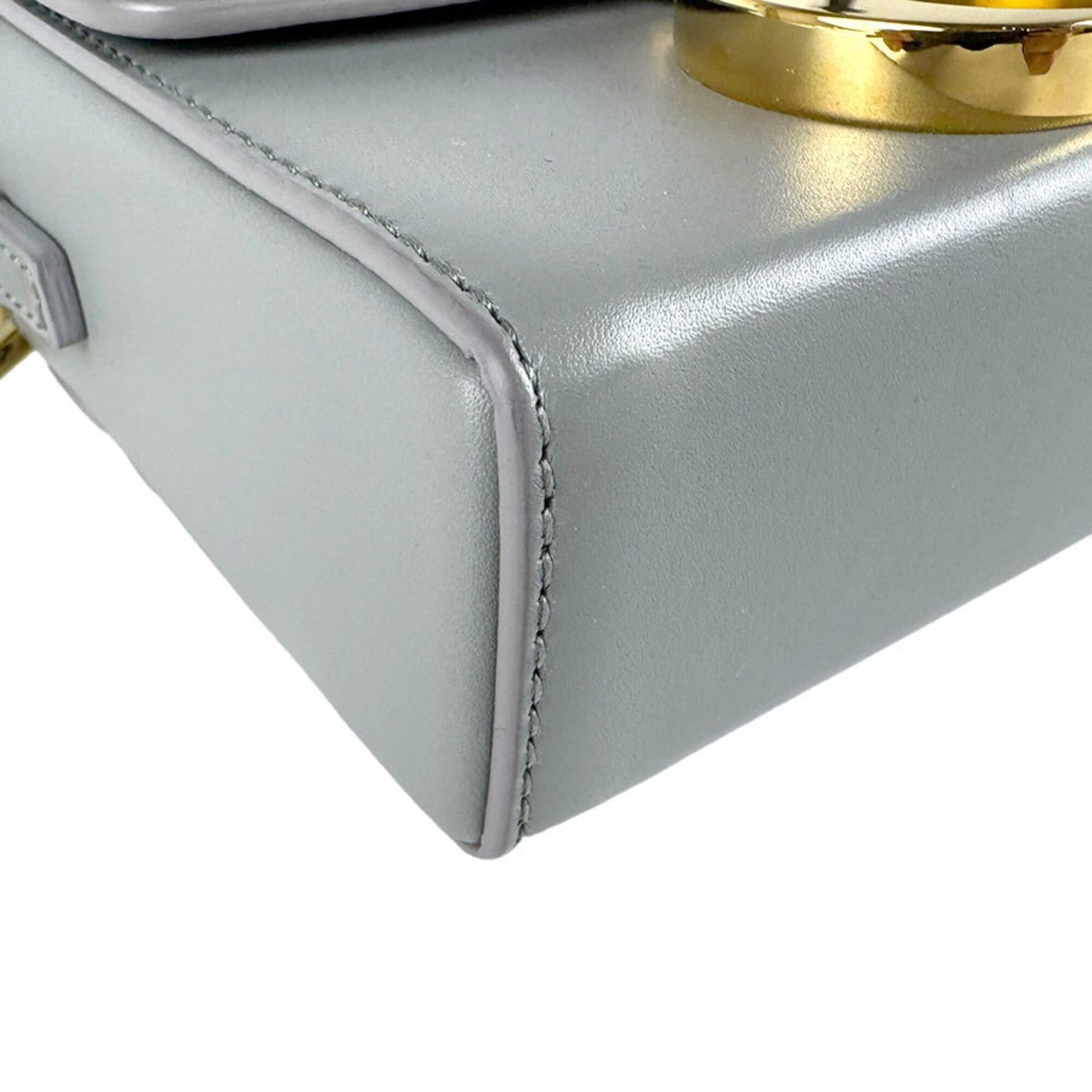 Dior Christian Dior 30 Montaigne Leather Shoulder Bag, Gray Gold, Women's (z9722) Size ONE SIZE - 8 Thumbnail