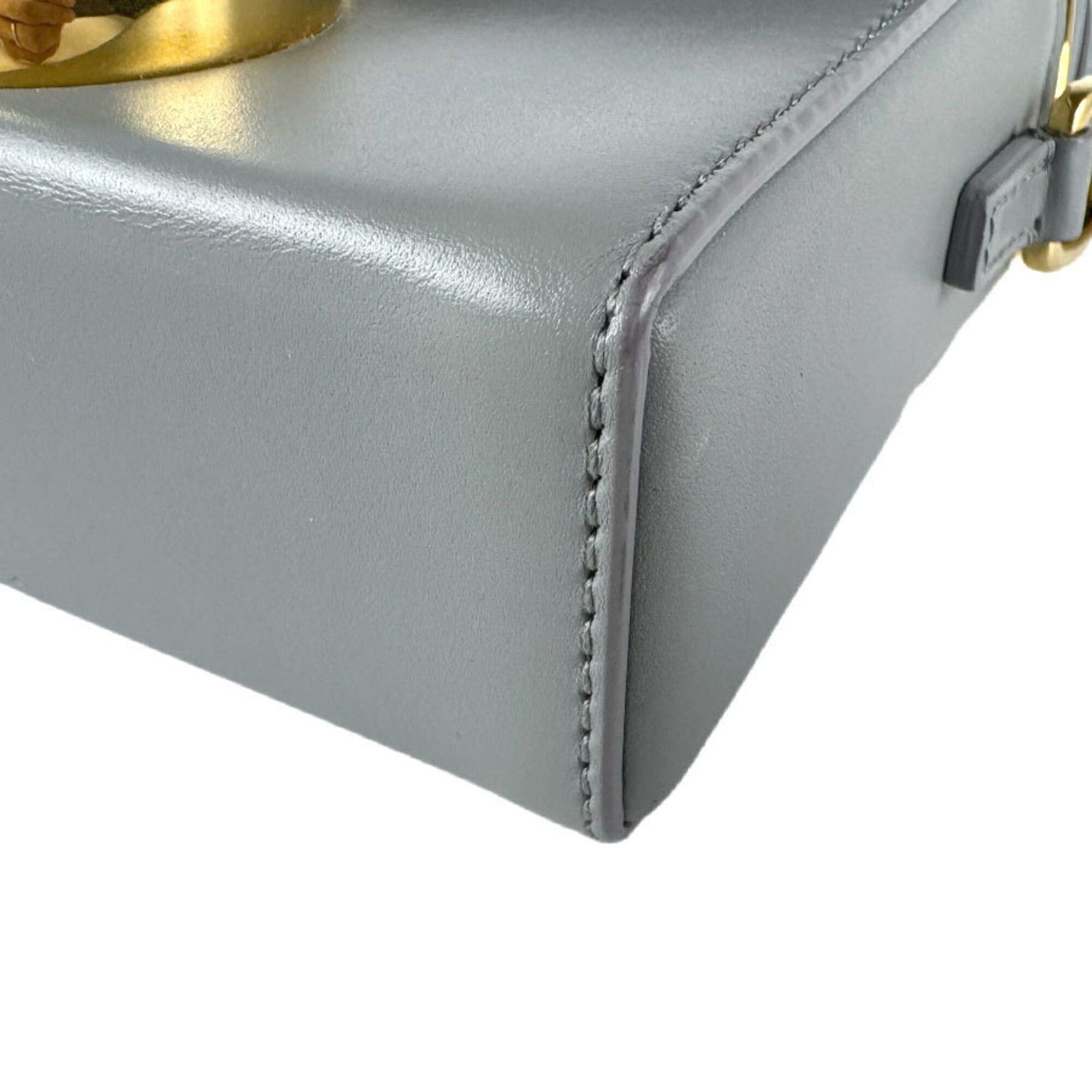 Dior Christian Dior 30 Montaigne Leather Shoulder Bag, Gray Gold, Women's (z9722) Size ONE SIZE - 9 Thumbnail