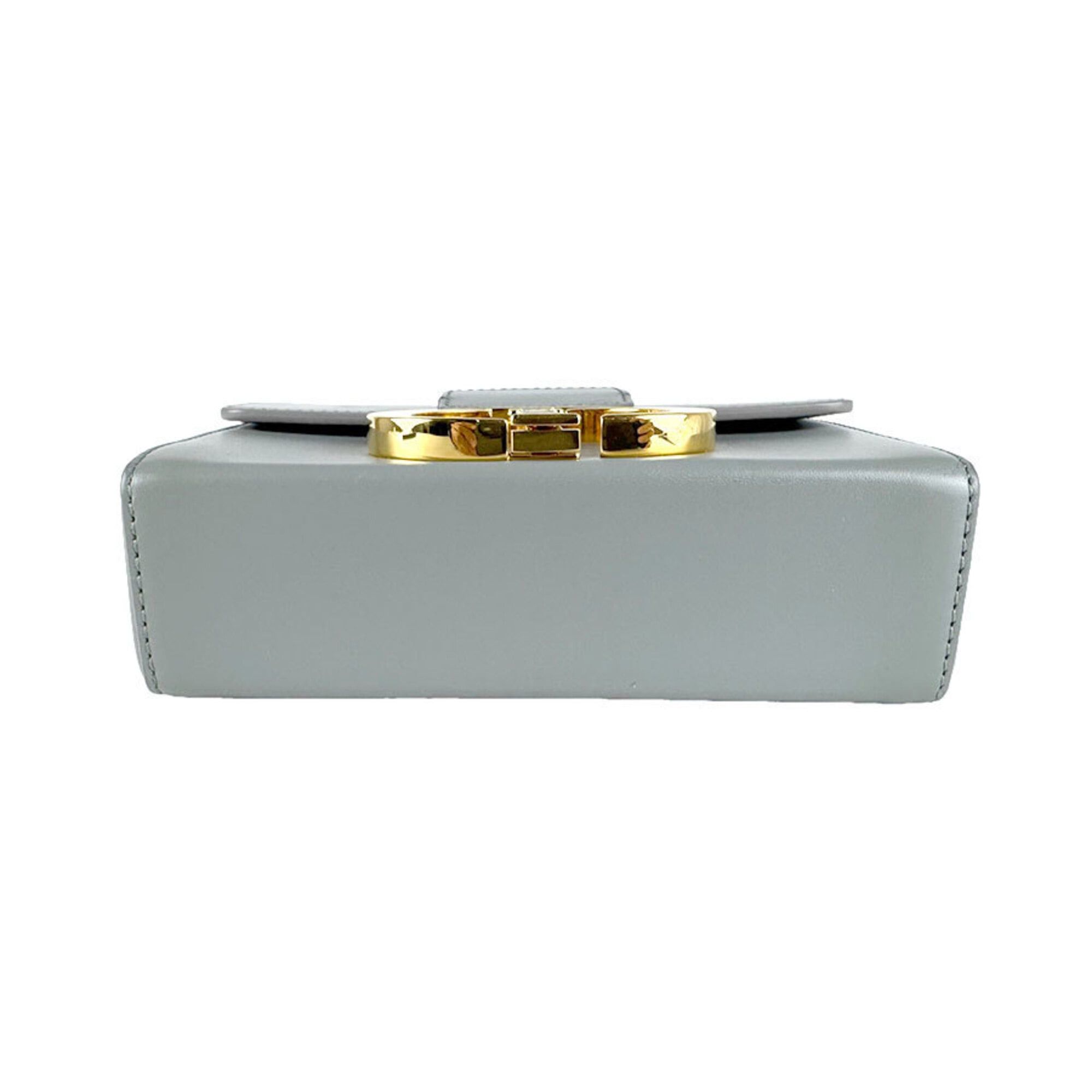 Dior Christian Dior 30 Montaigne Leather Shoulder Bag, Gray Gold, Women's (z9722) Size ONE SIZE - 4 Thumbnail