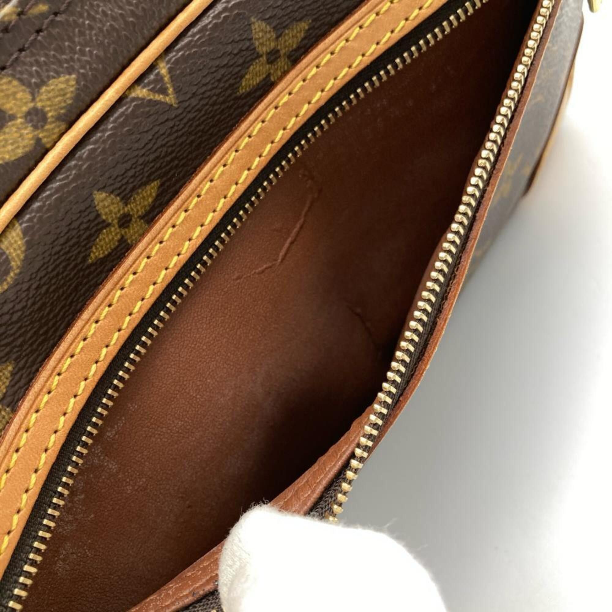 Louis Vuitton Louis Vuitton Marly Dragonne Handbag, Monogram Canvas and Natural Leather, M51825 Brown, SL0041 (Second Bag) Size ONE SIZE - 4 Thumbnail
