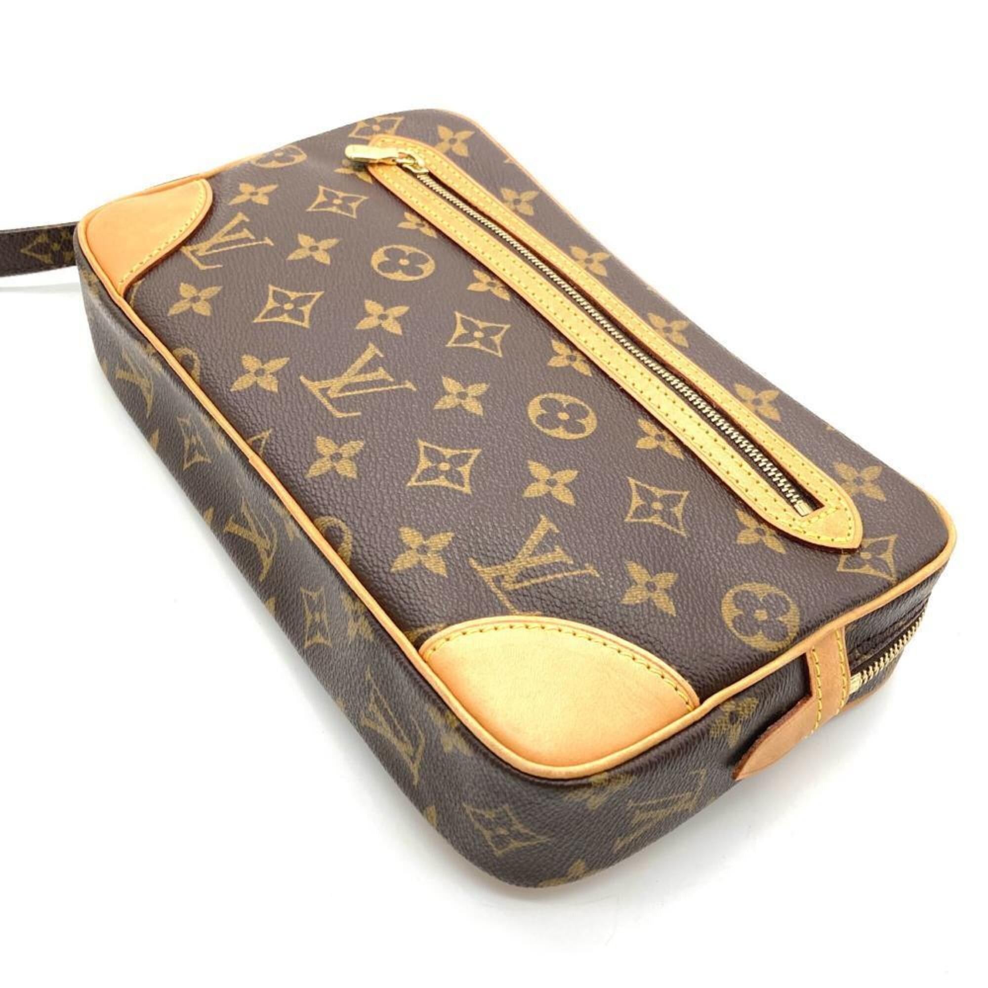 Louis Vuitton Louis Vuitton Marly Dragonne Handbag, Monogram Canvas and Natural Leather, M51825 Brown, SL0041 (Second Bag) Size ONE SIZE - 3 Thumbnail