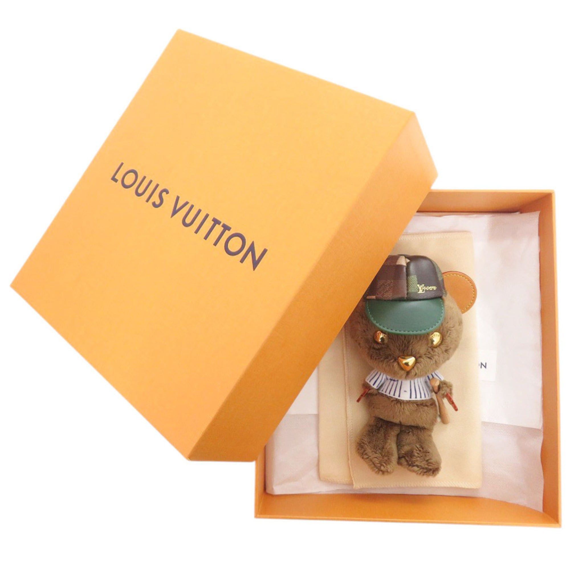 Louis Vuitton Louis Vuitton Bear Baseball M03177 Faux Fur Brown Keychain Accessory Bag Charm LV 0469 LOUIS VUITTON Size ONE SIZE - 2 Thumbnail