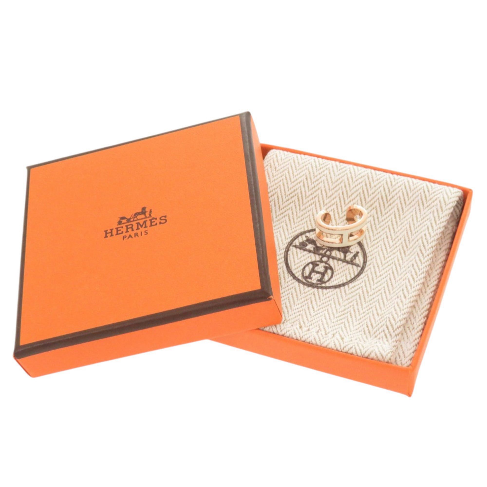 Hermes Hermes Pop H White Rose Gold Hardware Ear Cuff Accessory 0474 HERMES Size ONE SIZE - 2 Thumbnail