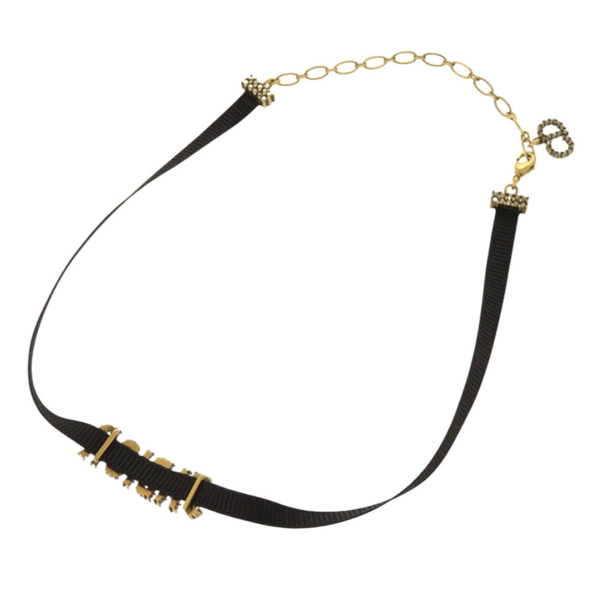 Dior Christian Dior J'ADIOR Velour Stone Black Choker 0561 Size ONE SIZE - 3 Thumbnail