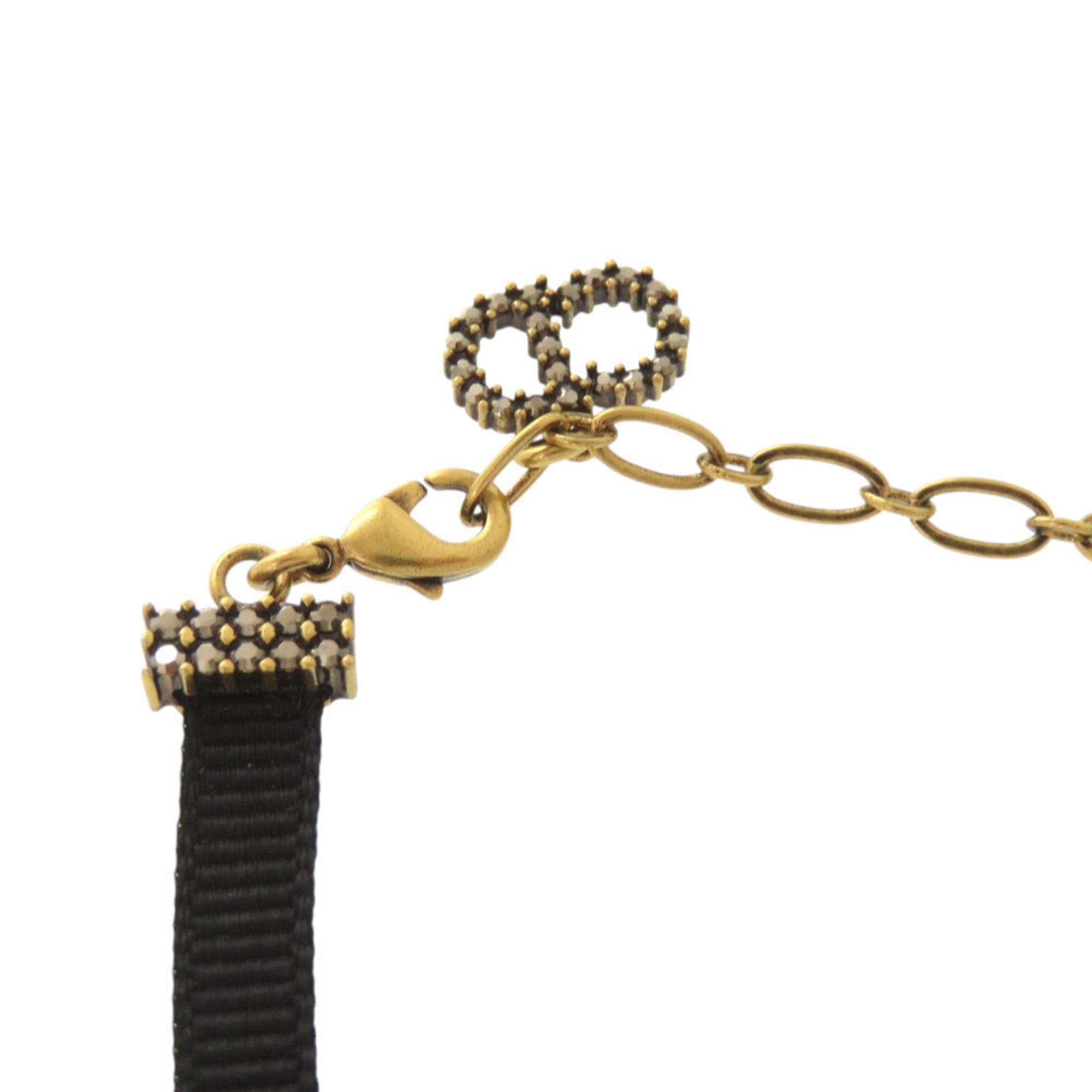 Dior Christian Dior J'ADIOR Velour Stone Black Choker 0561 Size ONE SIZE - 4 Thumbnail