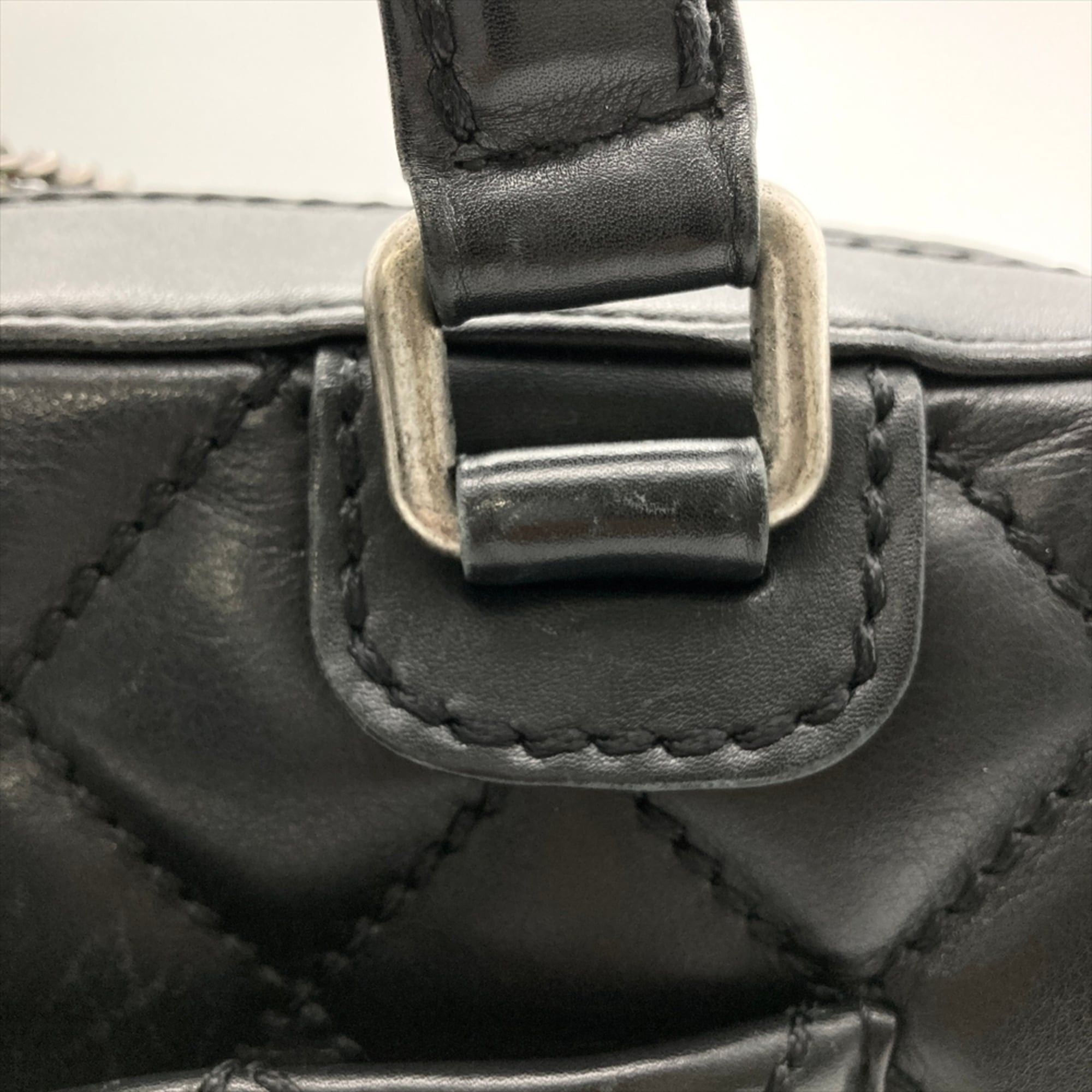 Chanel Chanel Wild Stitch Handbag, Black, Silver Hardware, Coco Charm, Boston Bag Size ONE SIZE - 9 Thumbnail