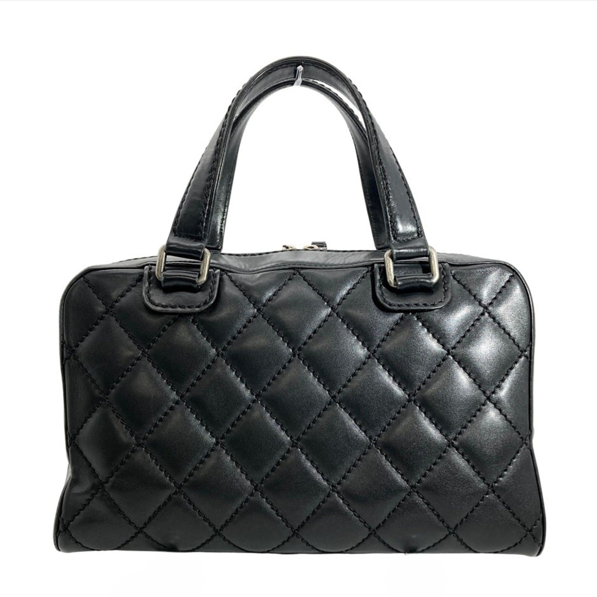 Chanel Chanel Wild Stitch Handbag, Black, Silver Hardware, Coco Charm, Boston Bag Size ONE SIZE - 2 Thumbnail
