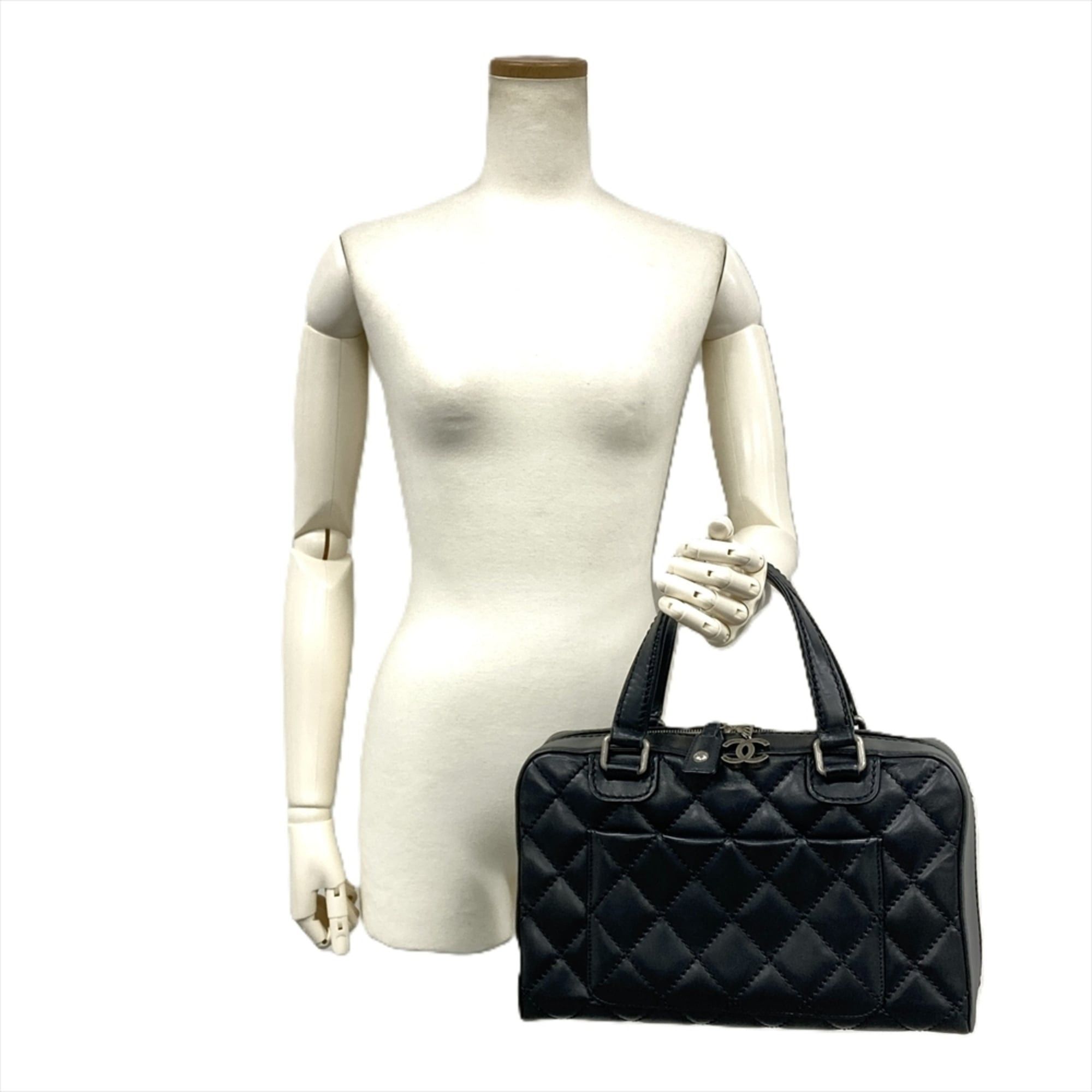 Chanel Chanel Wild Stitch Handbag, Black, Silver Hardware, Coco Charm, Boston Bag Size ONE SIZE - 5 Thumbnail