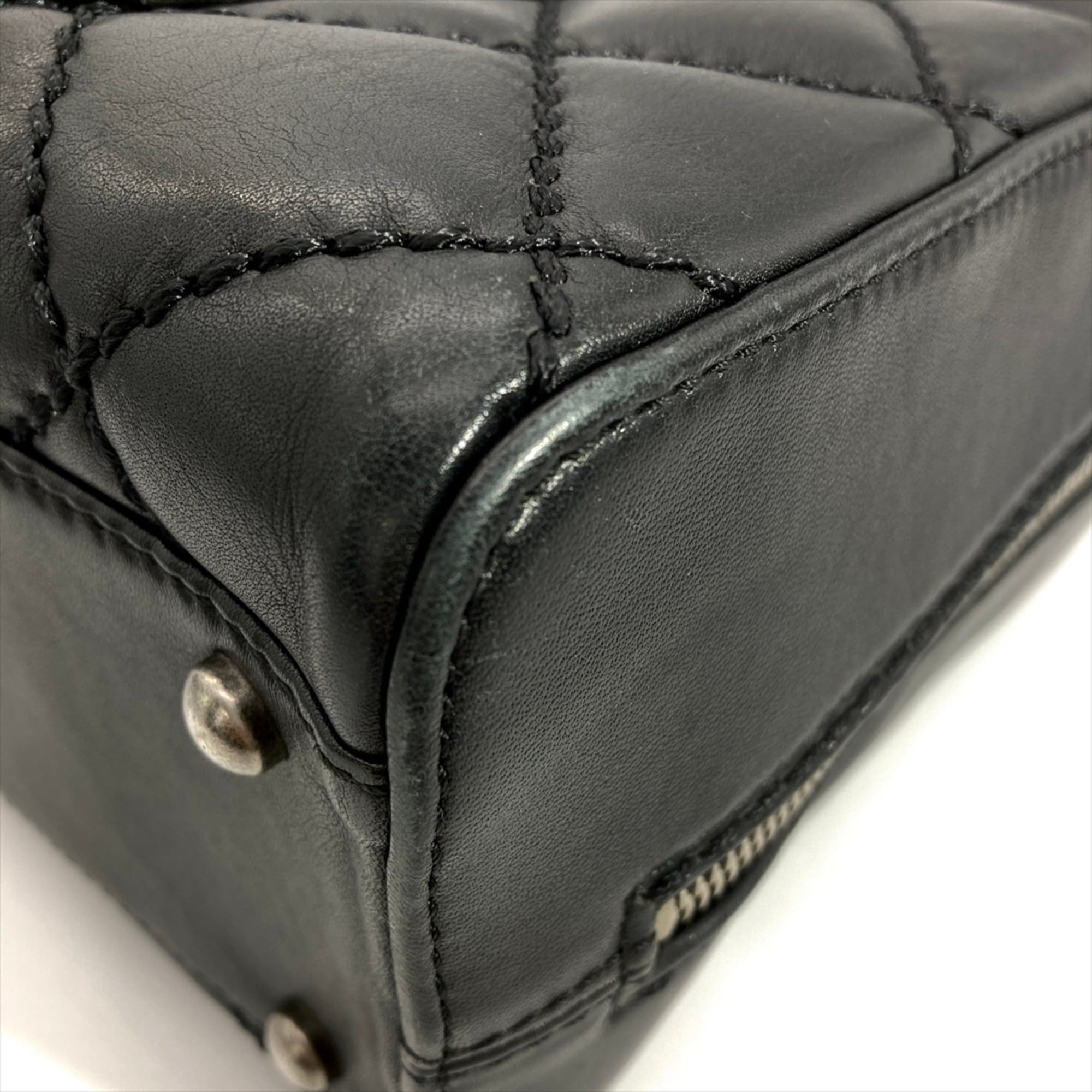 Chanel Chanel Wild Stitch Handbag, Black, Silver Hardware, Coco Charm, Boston Bag Size ONE SIZE - 7 Thumbnail