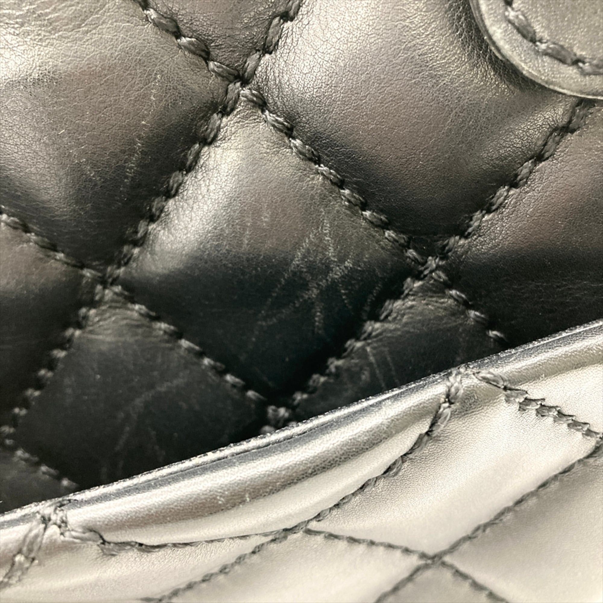Chanel Chanel Wild Stitch Handbag, Black, Silver Hardware, Coco Charm, Boston Bag Size ONE SIZE - 8 Thumbnail