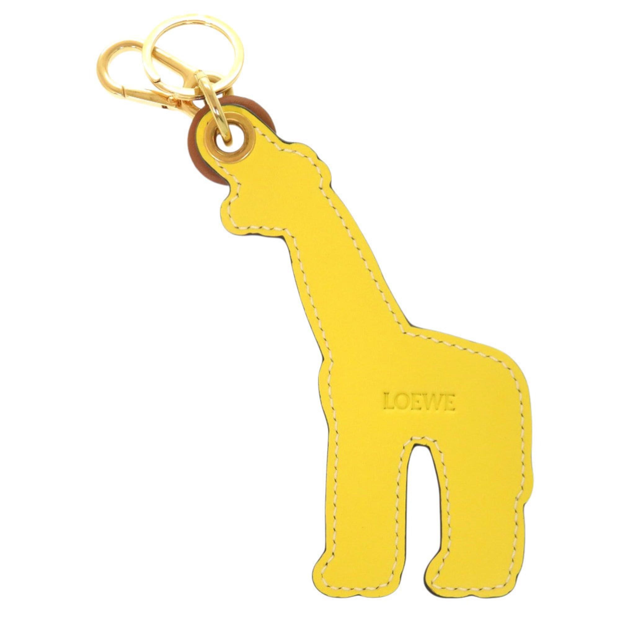 Loewe Loewe Giraffe Leather Brown Yellow Keychain Accessory Bag Charm 1062 LOEWE Size ONE SIZE - 2 Thumbnail