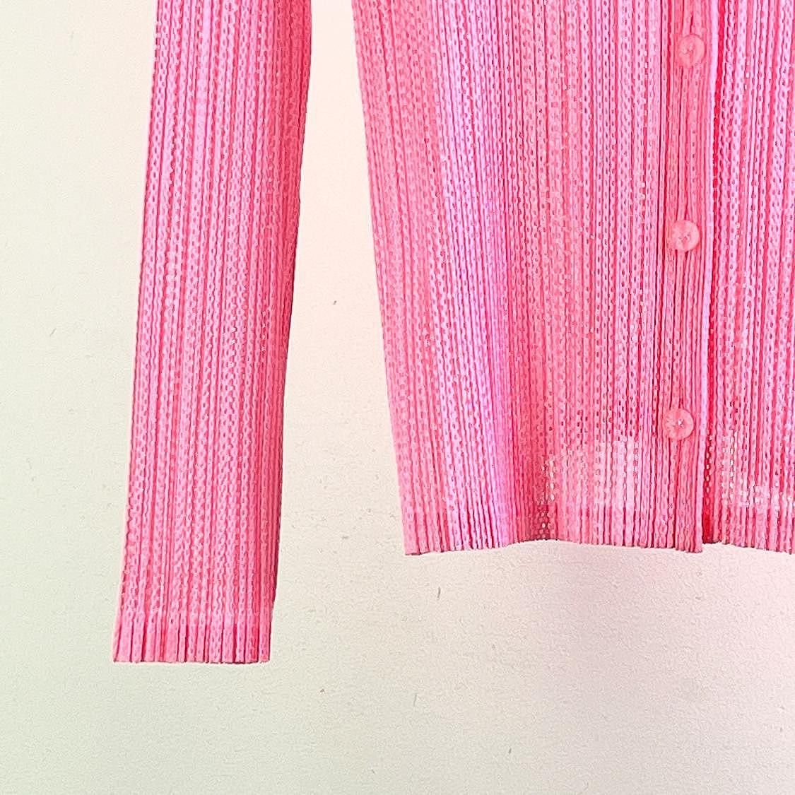 Pleats Please Issey Miyake Pleats Please Issey Miyake Pink Pleated Cardigan Size M Size M / US 6-8 / IT 42-44 - 5 Thumbnail
