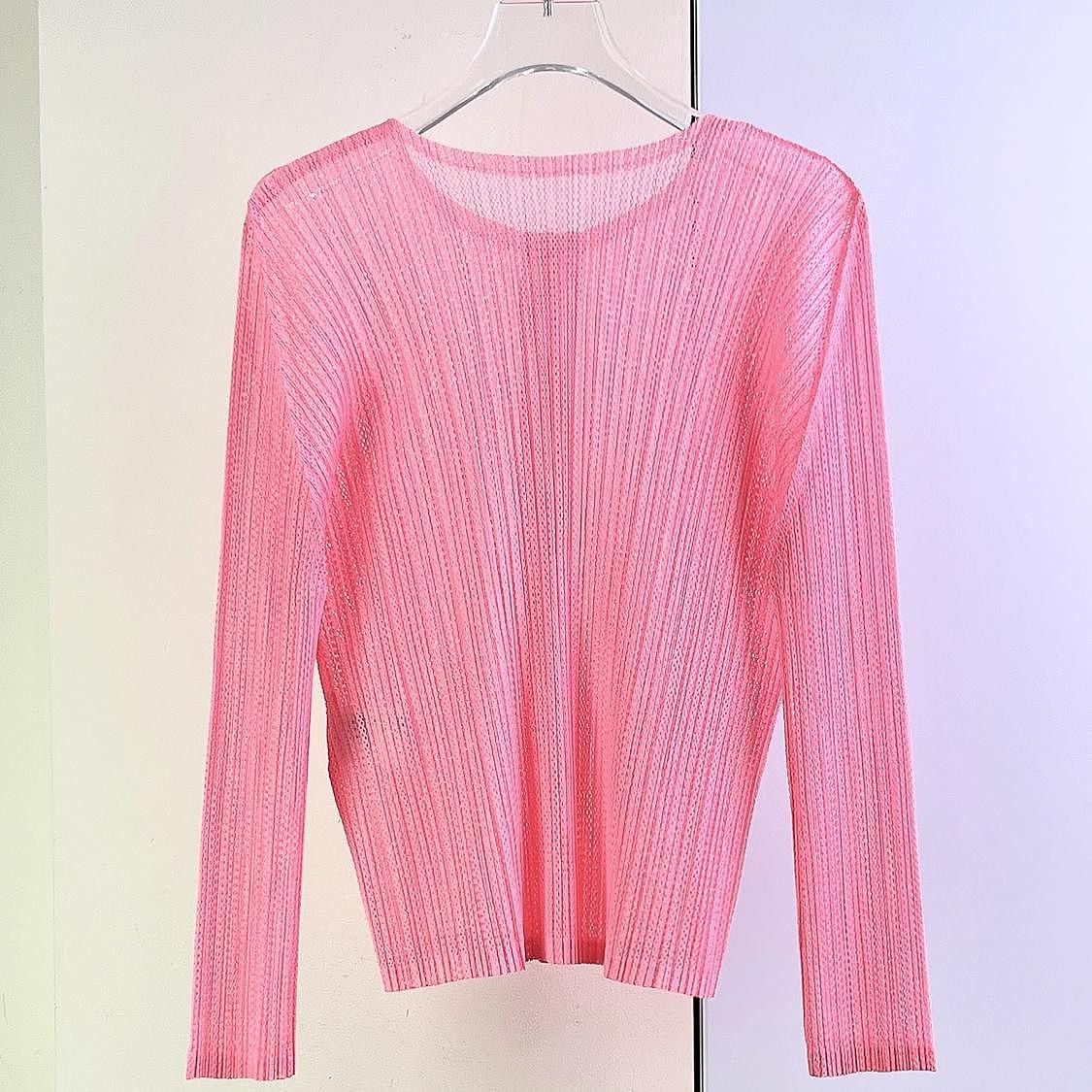 Pleats Please Issey Miyake Pleats Please Issey Miyake Pink Pleated Cardigan Size M Size M / US 6-8 / IT 42-44 - 2 Thumbnail