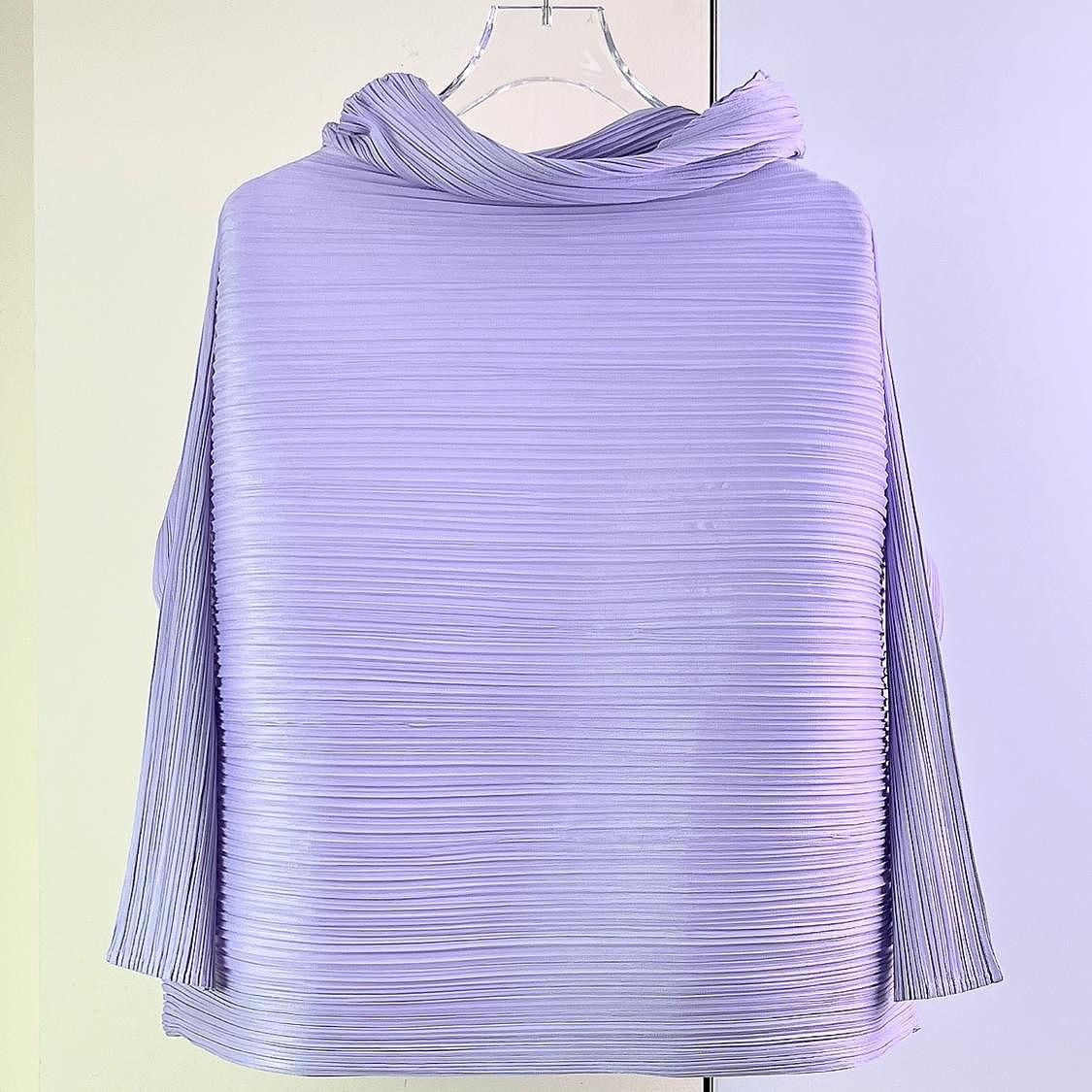 Pleats Please Issey Miyake Pleats Please Issey Miyake Purple Pleated Long Sleeve Top Size M / US 6-8 / IT 42-44 - 2 Thumbnail