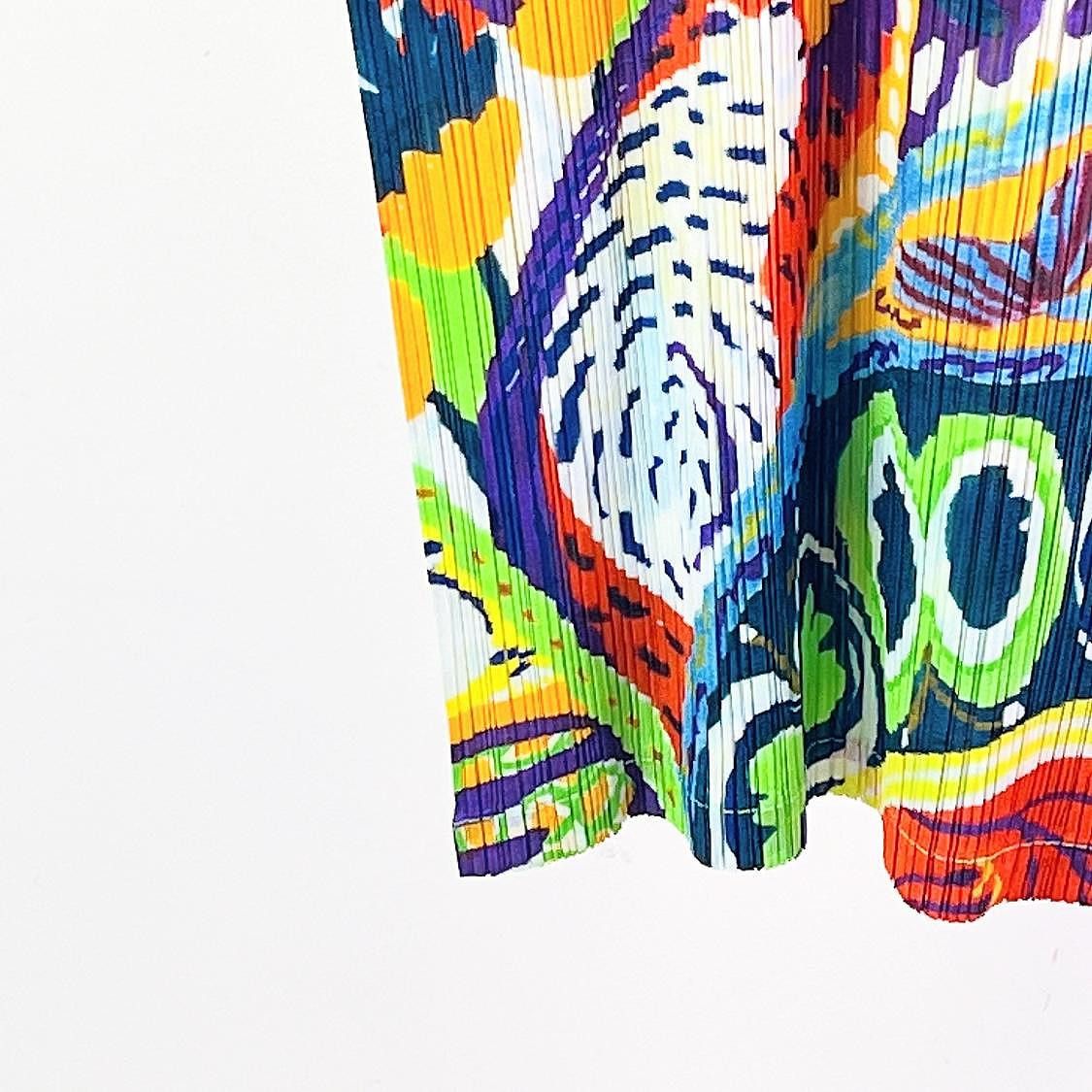 Pleats Please Issey Miyake Pleats Please Issey Miyake Multi Print Midi Dress Size 2 Size M / US 6-8 / IT 42-44 - 5 Thumbnail