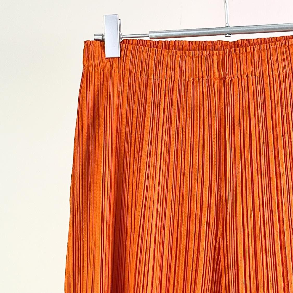 Pleats Please Issey Miyake Pleats Please Issey Miyake Orange Pleated Pants Size 3 Size 30" / US 8 / IT 44 - 5 Thumbnail