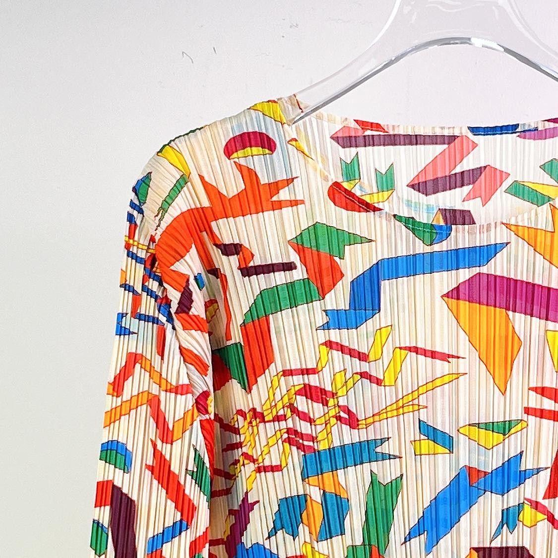 Pleats Please Issey Miyake PLEATS PLEASE ISSEY MIYAKE Graphic Print Midi Dress Size 2 Size M / US 6-8 / IT 42-44 - 3 Thumbnail