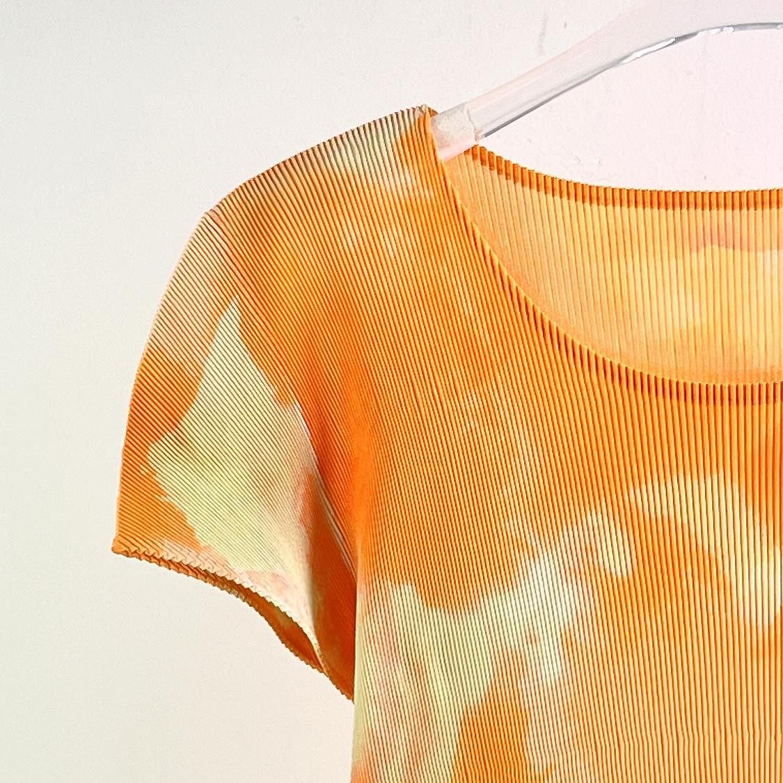 Pleats Please Issey Miyake Pleats Please Issey Miyake Orange Print Pleated Top Size 3 Size M / US 6-8 / IT 42-44 - 5 Thumbnail