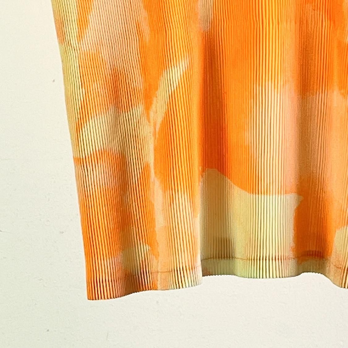 Pleats Please Issey Miyake Pleats Please Issey Miyake Orange Print Pleated Top Size 3 Size M / US 6-8 / IT 42-44 - 6 Thumbnail