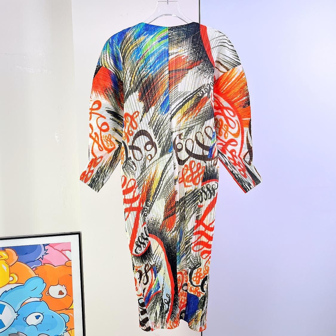 Pleats Please Issey Miyake PLEATS PLEASE ISSEY MIYAKE Multi-Color Pleated Midi Dress Si Size S / US 4 / IT 40 - 2 Thumbnail