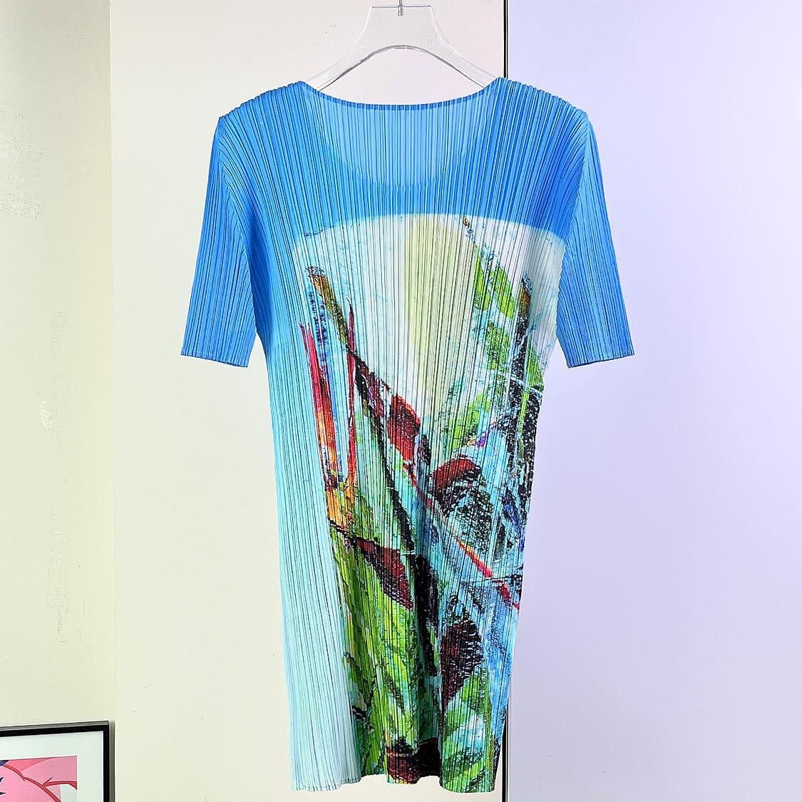 Pleats Please Issey Miyake PLEATS PLEASE ISSEY MIYAKE Abstract Print Mini Dress Size 3 Size M / US 6-8 / IT 42-44 - 2 Thumbnail