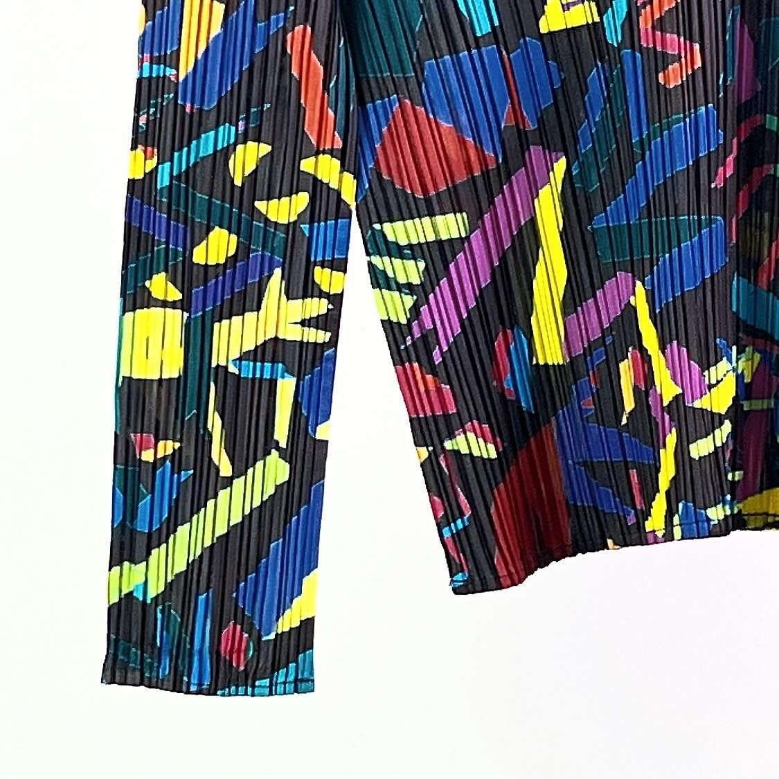 Pleats Please Issey Miyake Pleats Please Issey Miyake Abstract Print Long Sleeve Top Si Size M / US 6-8 / IT 42-44 - 5 Thumbnail