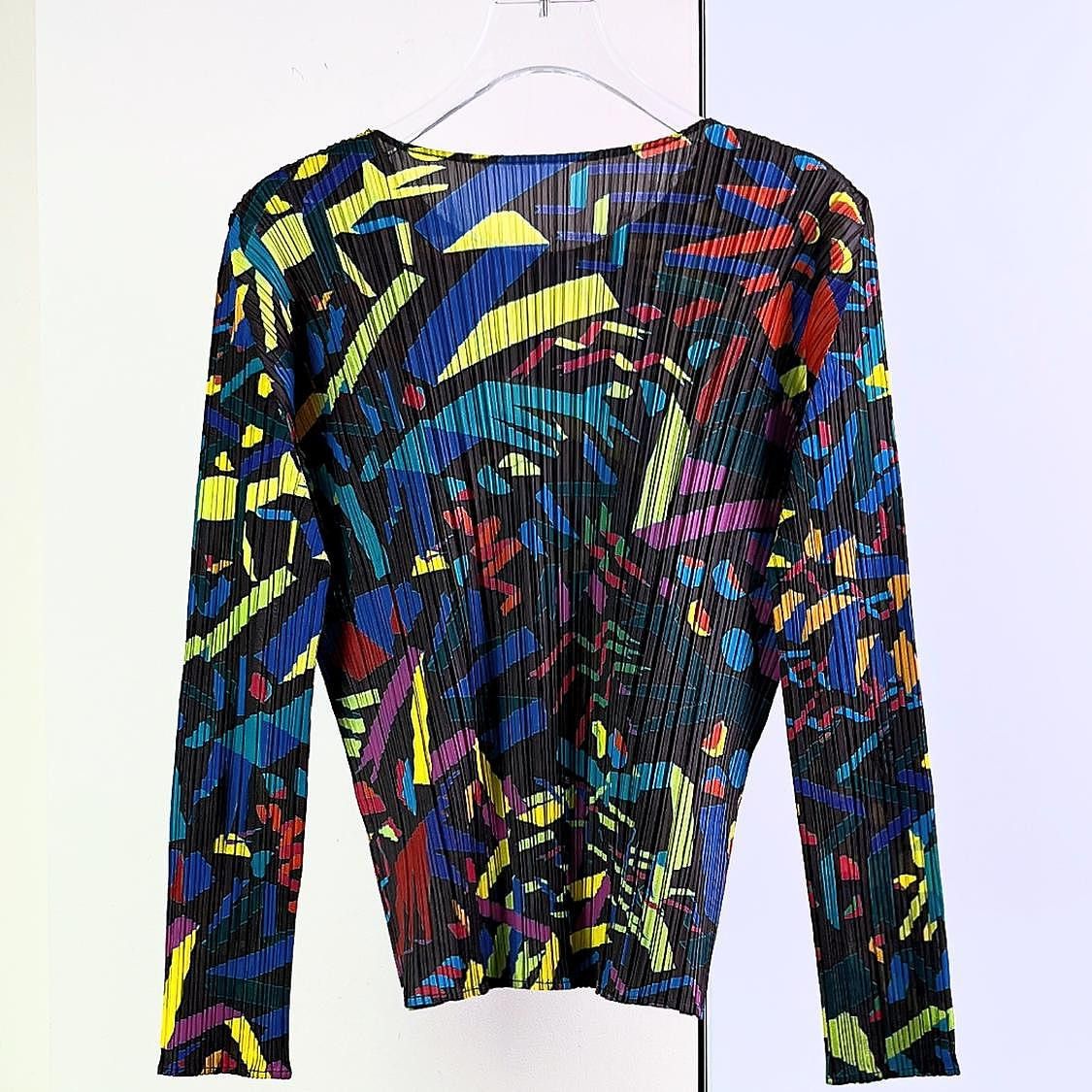 Pleats Please Issey Miyake Pleats Please Issey Miyake Abstract Print Long Sleeve Top Si Size M / US 6-8 / IT 42-44 - 2 Thumbnail
