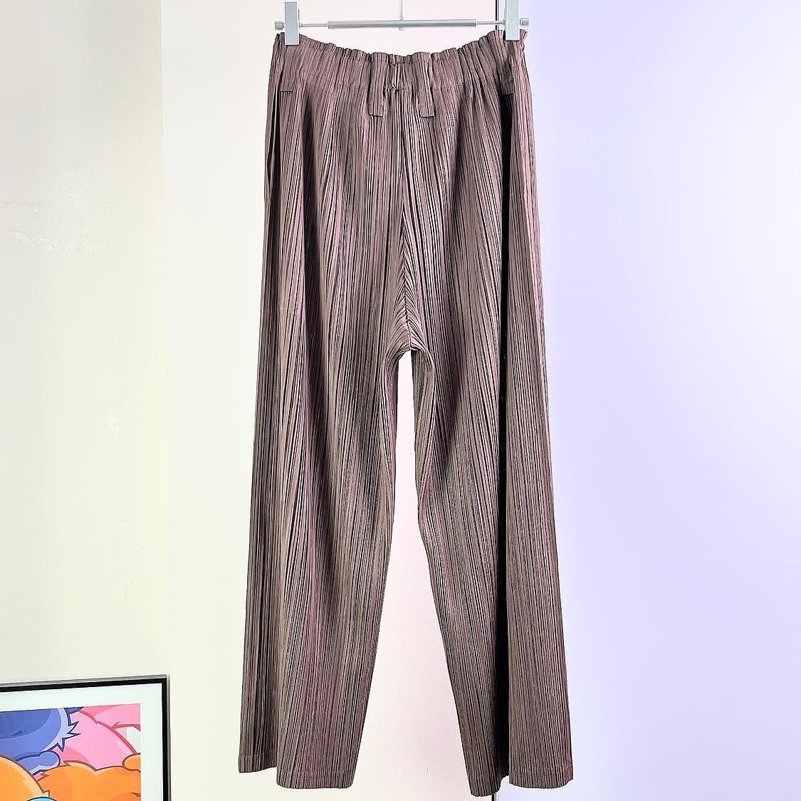 Pleats Please Issey Miyake Pleats Please Issey Miyake Brown Pleated Pants Size 3 Size 30" / US 8 / IT 44 - 2 Thumbnail