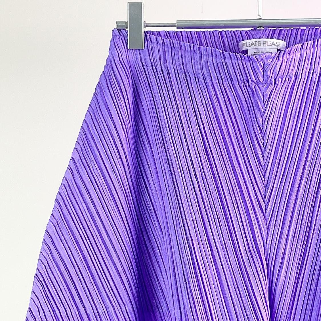 Pleats Please Issey Miyake PLEATS PLEASE ISSEY MIYAKE Purple Pleated Pants Size 2 Size 27" / US 4 / IT 40 - 5 Thumbnail