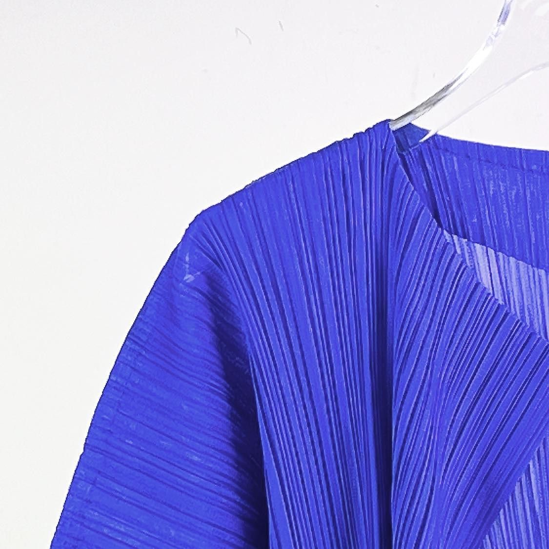Pleats Please Issey Miyake PLEATS PLEASE ISSEY MIYAKE Blue Pleated Coat Size 1 Size XS / US 0-2 / IT 36-38 - 3 Thumbnail