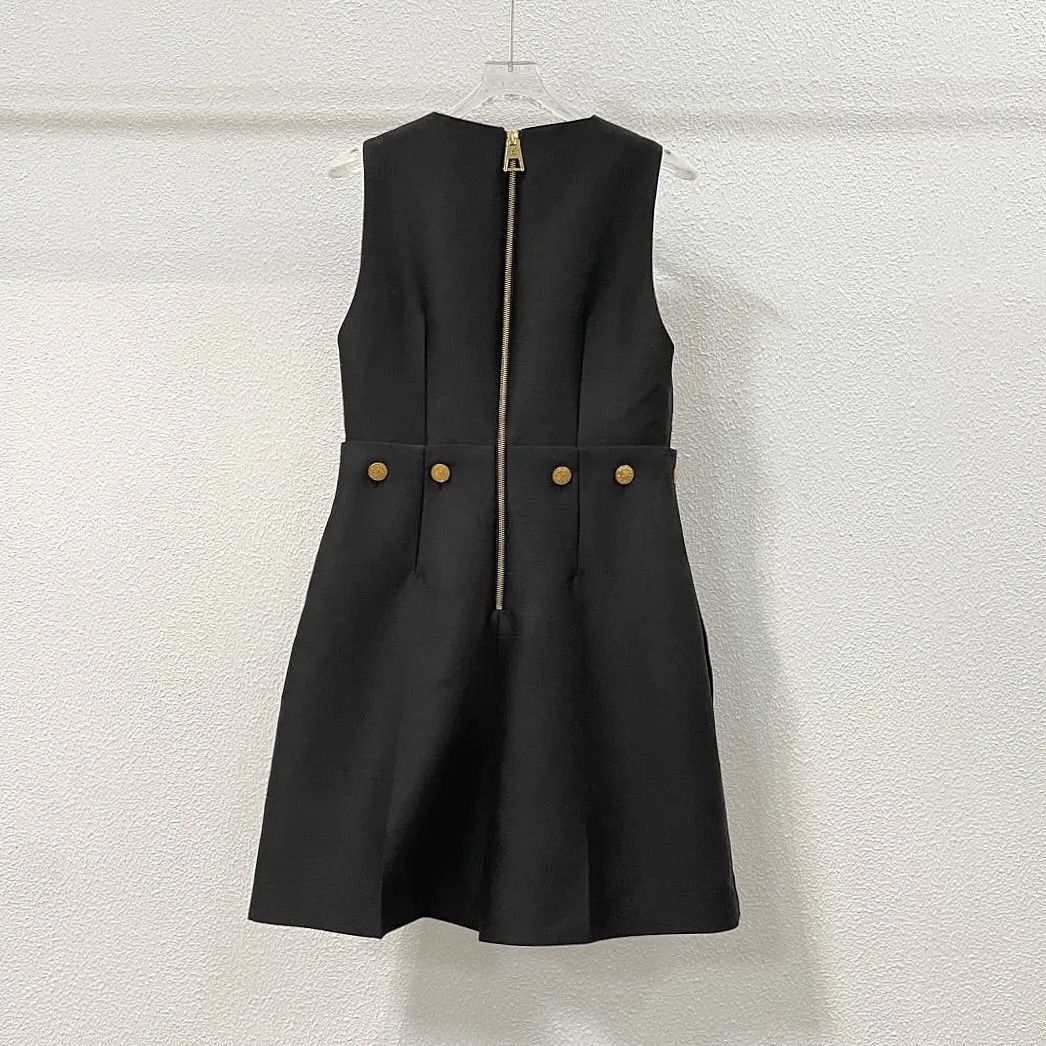 Louis Vuitton Louis Vuitton Gold Button Dress Size 36 Size XS / US 0-2 / IT 36-38 - 2 Thumbnail