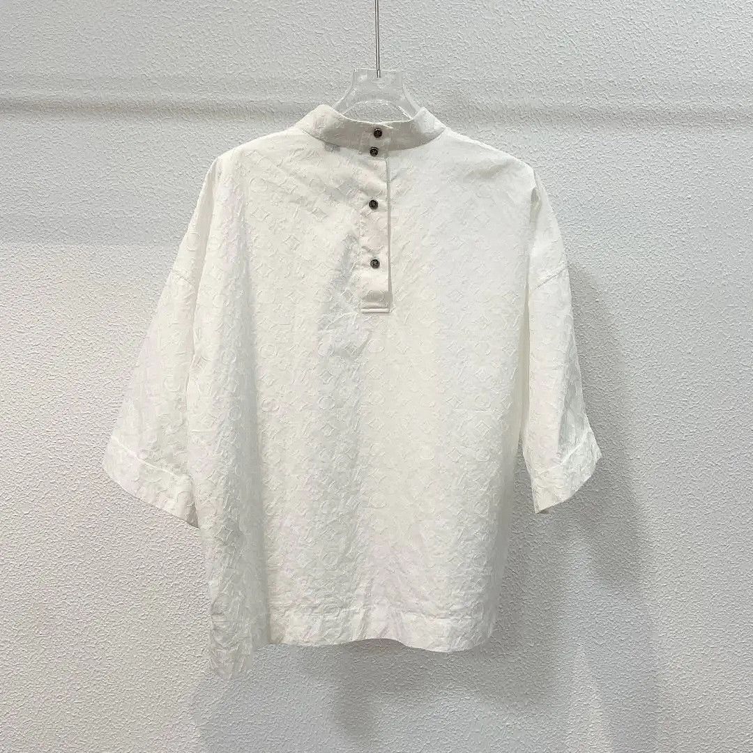 Louis Vuitton Louis Vuitton Monogram Embossed Blouse FR 38 Size S / US 4 / IT 40 - 2 Thumbnail
