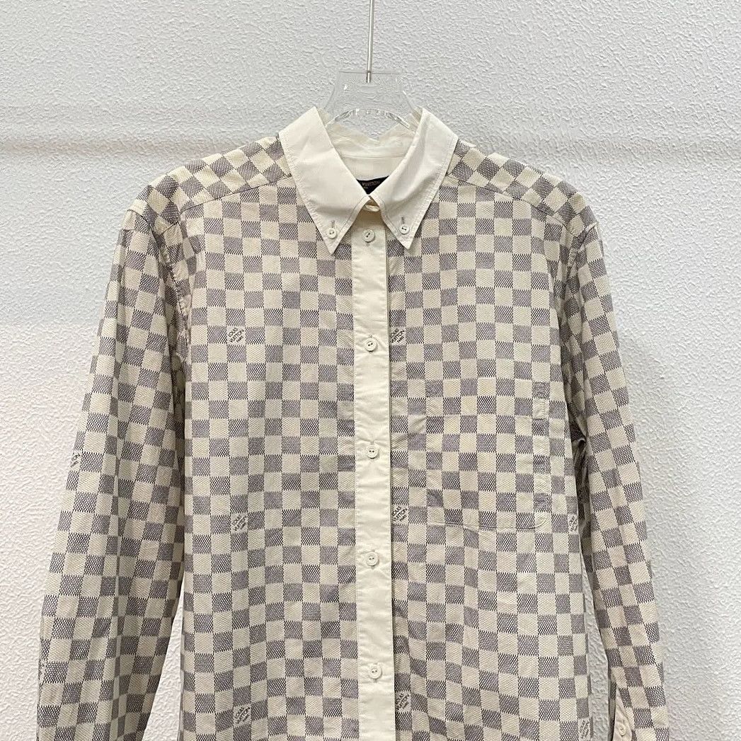 Louis Vuitton Louis Vuitton Damier Check Button Up Shirt Size 36 Size XS / US 0-2 / IT 36-38 - 6 Thumbnail