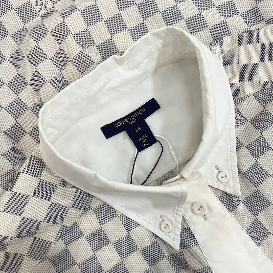 Louis Vuitton Louis Vuitton Damier Check Button Up Shirt Size 36 Size XS / US 0-2 / IT 36-38 - 3 Thumbnail