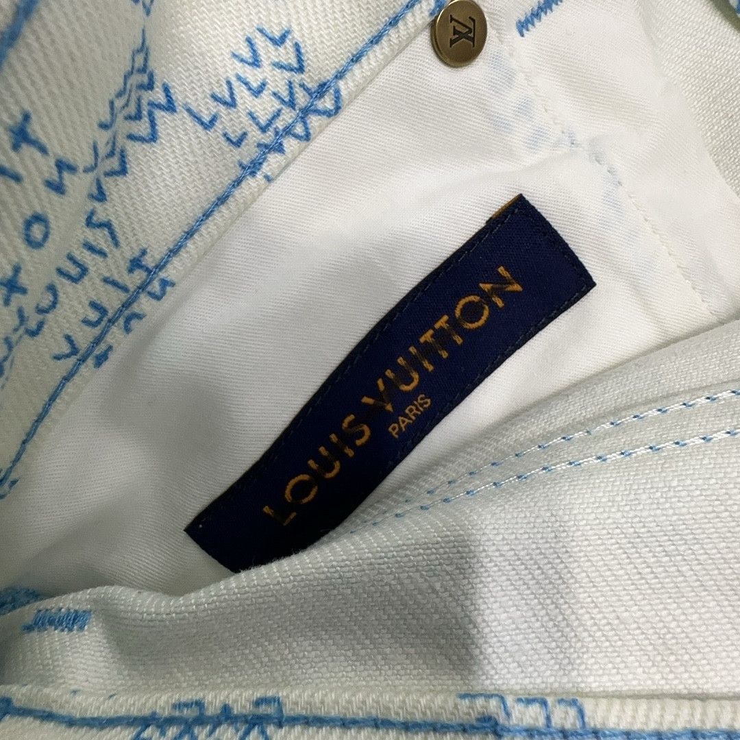 Louis Vuitton Louis Vuitton Landscape Monogram Denim Jeans Size 31 Size US 31 - 4 Thumbnail