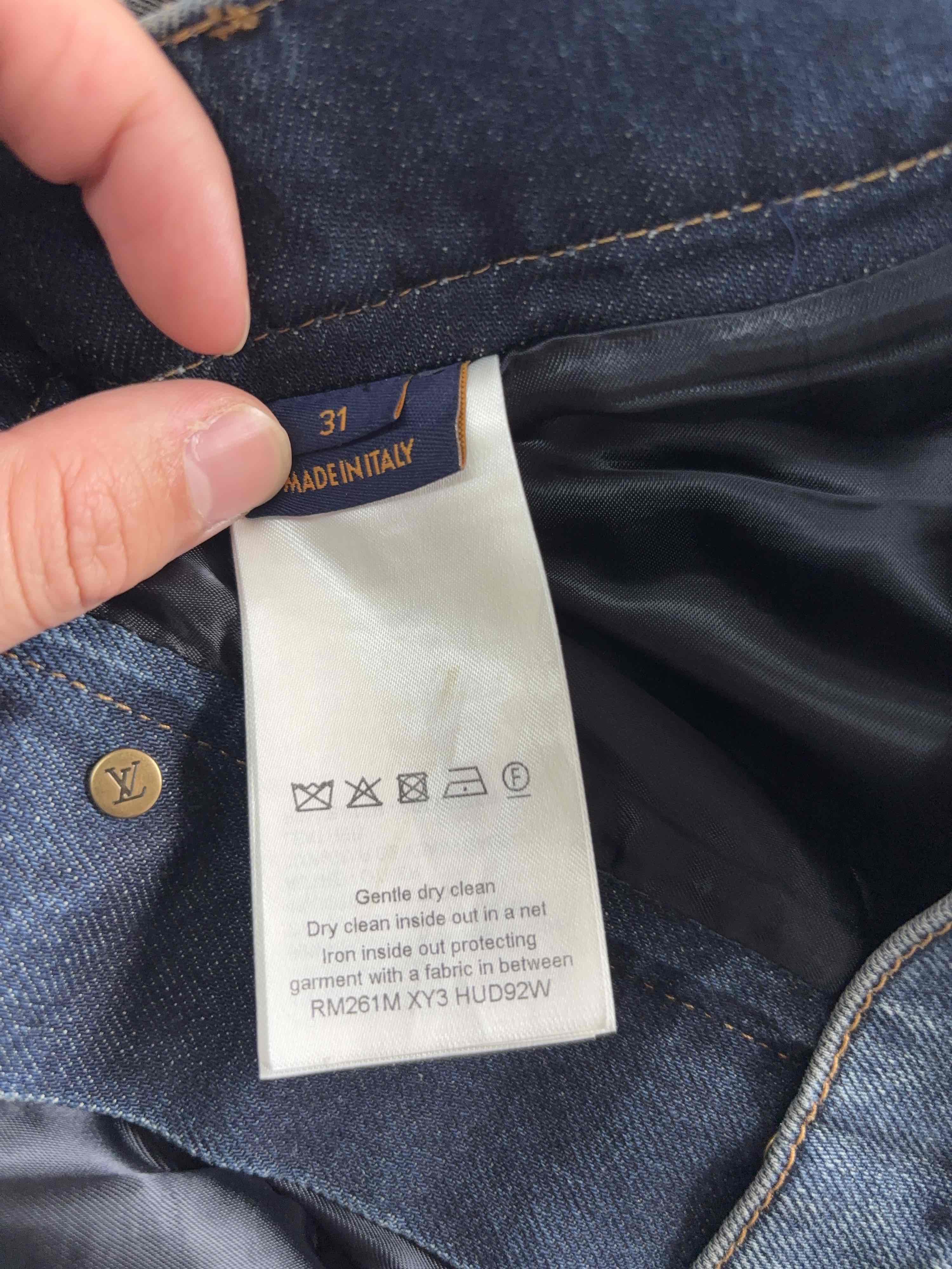 Louis Vuitton Louis Vuitton Animal Embroidery Denim Jeans Size 31 Size US 31 - 4 Thumbnail
