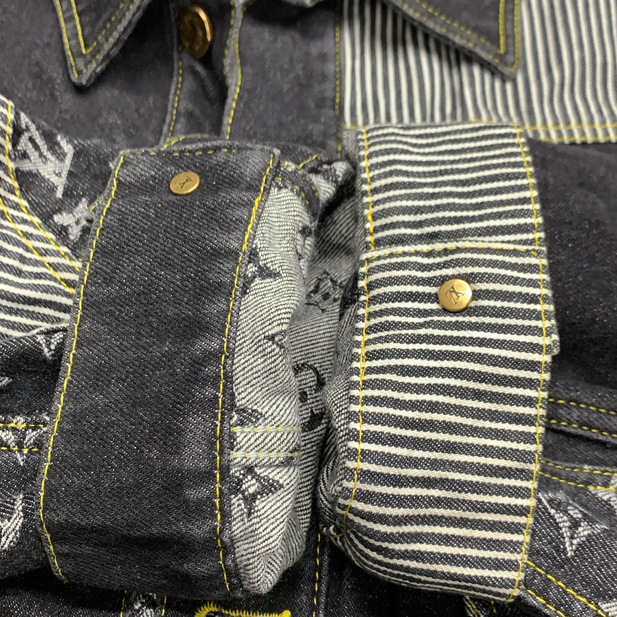 Louis Vuitton Louis Vuitton Monogram Patchwork Denim Jacket Size 48 Size US M / EU 48-50 / 2 - 6 Thumbnail