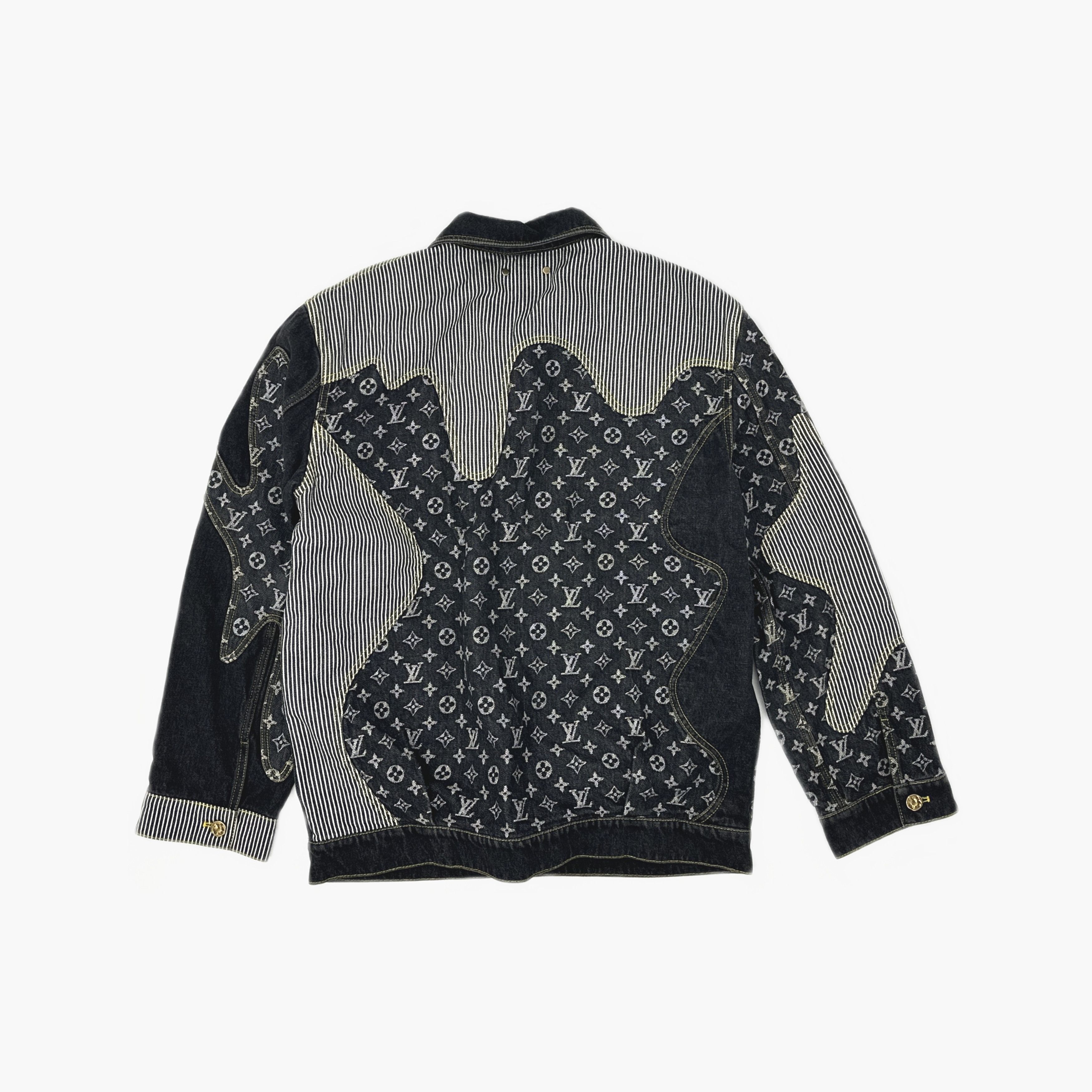 Louis Vuitton Louis Vuitton Monogram Patchwork Denim Jacket Size 48 Size US M / EU 48-50 / 2 - 2 Thumbnail