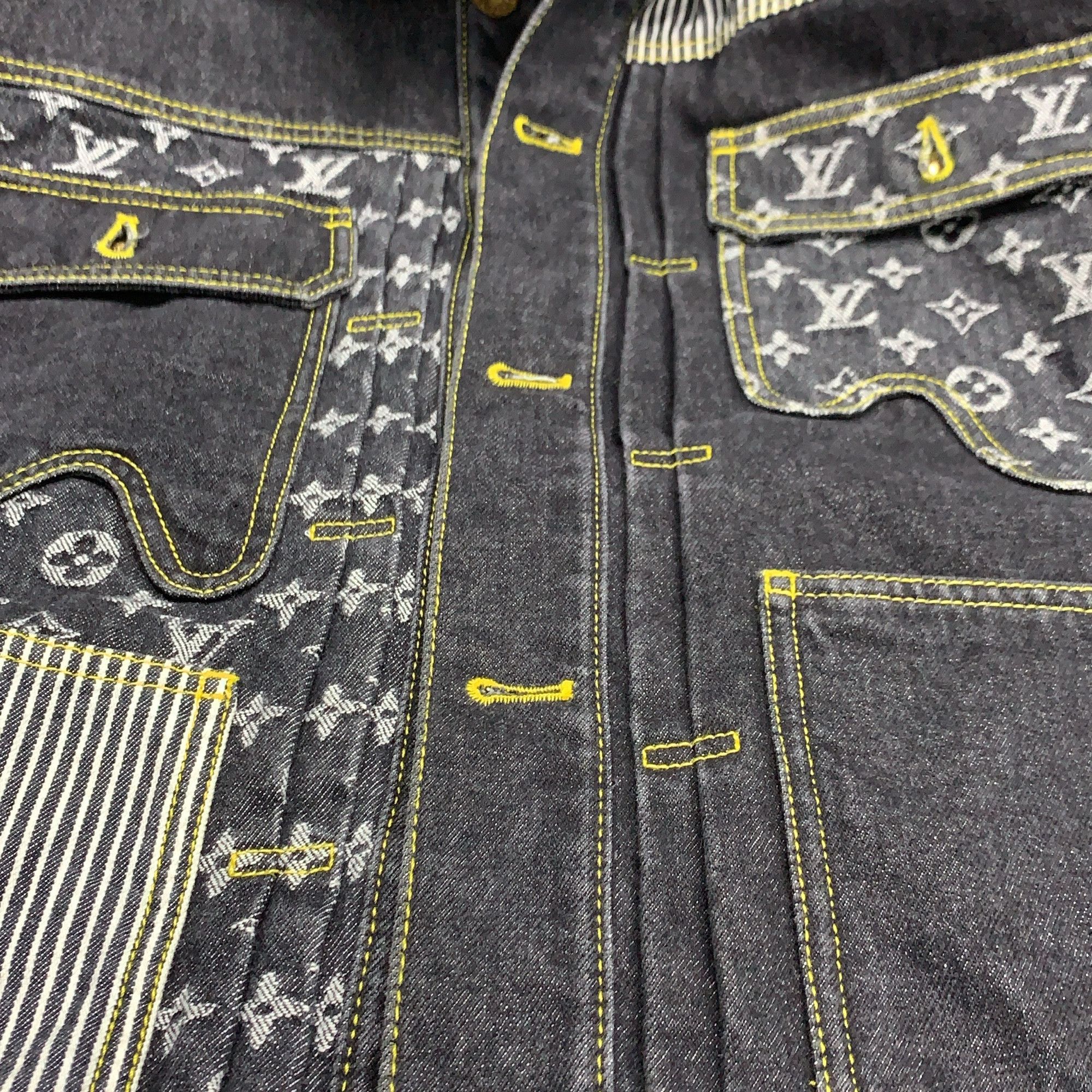 Louis Vuitton Louis Vuitton Monogram Patchwork Denim Jacket Size 48 Size US M / EU 48-50 / 2 - 8 Thumbnail