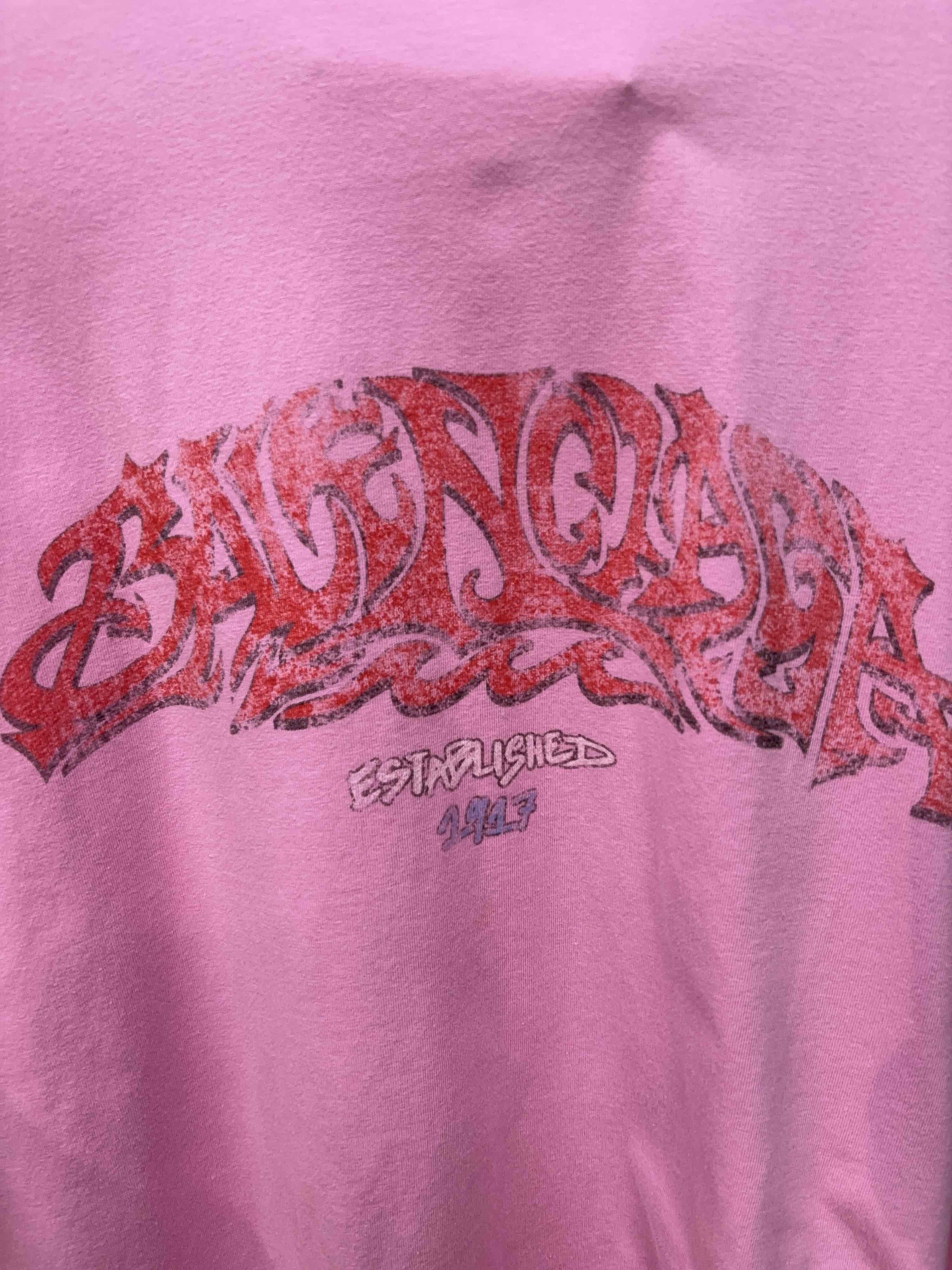 Balenciaga Balenciaga Graphic Print T-Shirt Pink Size 2 Size US M / EU 48-50 / 2 - 5 Thumbnail