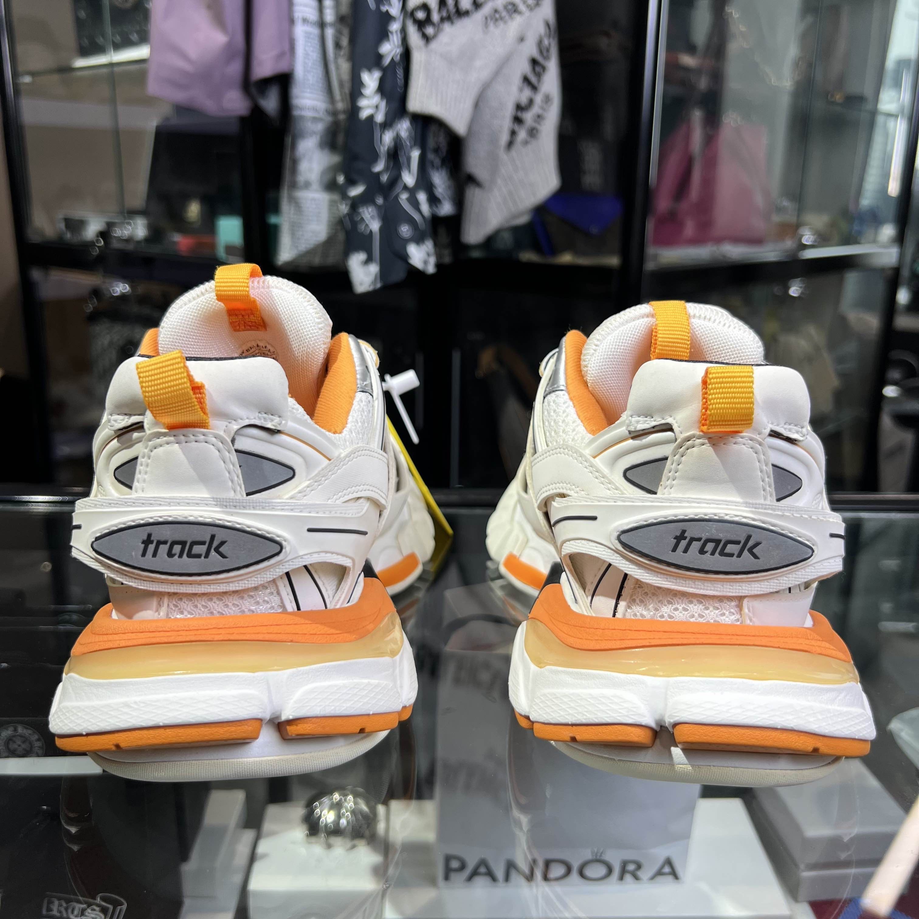 Balenciaga Balenciaga Track Sneakers White Orange Size 38 Size US 8 / IT 38 - 3 Thumbnail