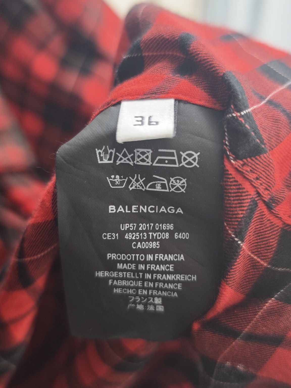 Balenciaga Balenciaga Plaid Logo Button Up Shirt Size 36 Size XS / US 0-2 / IT 36-38 - 4 Thumbnail