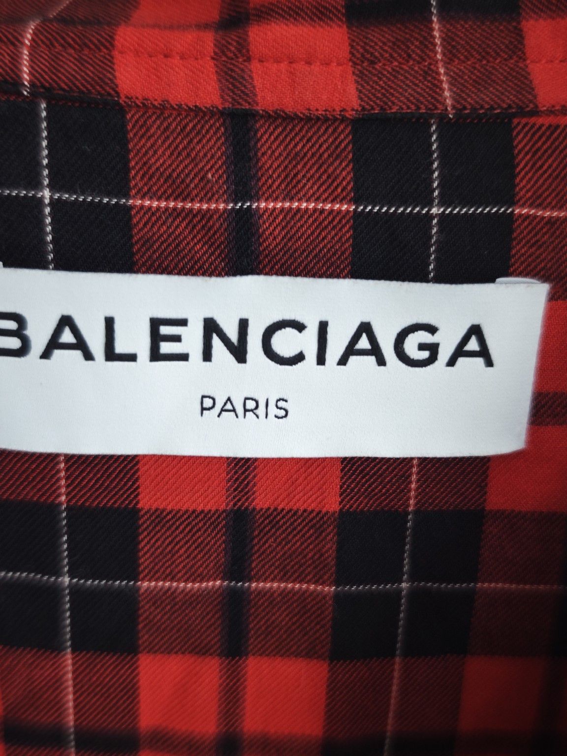 Balenciaga Balenciaga Plaid Logo Button Up Shirt Size 36 Size XS / US 0-2 / IT 36-38 - 3 Thumbnail